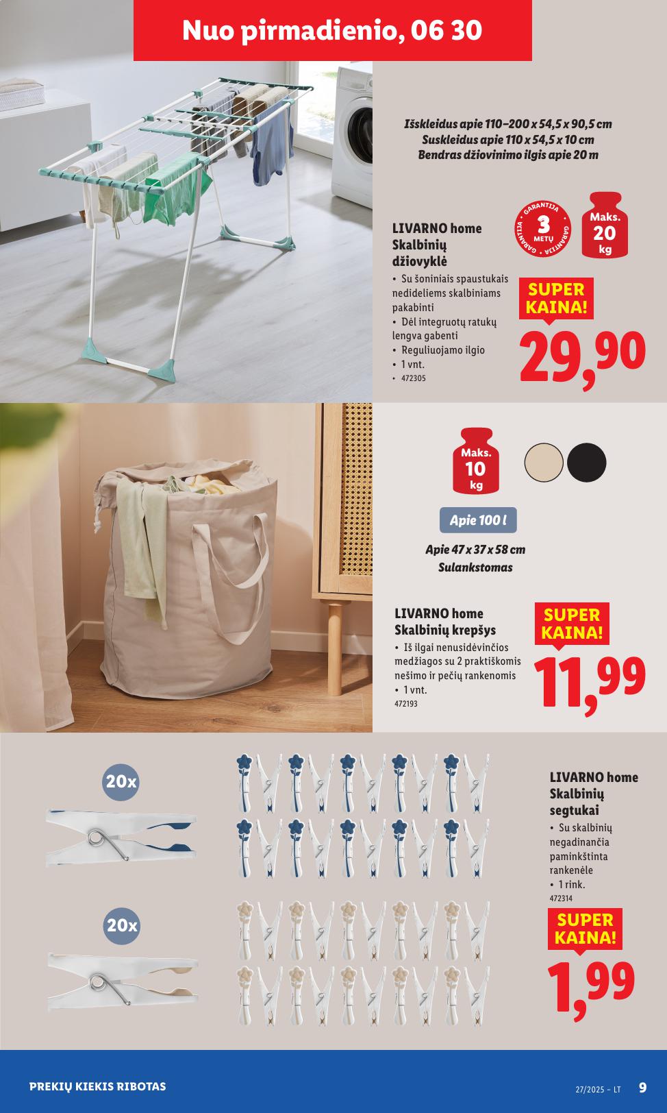 LIDL ne maisto prekių leidinys 2025.06.30 - 2025.07.06