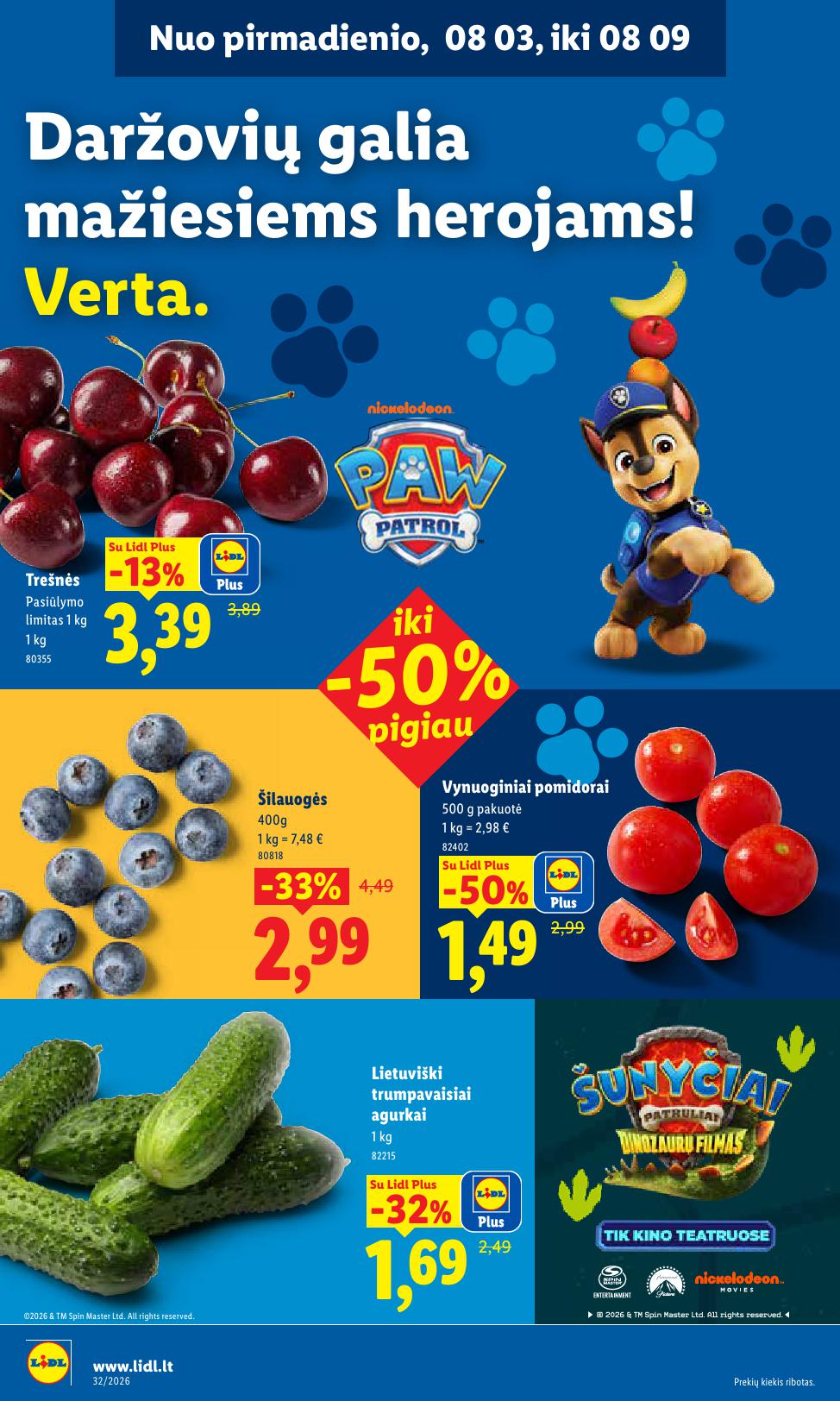 Naujausias LIDL kaininis katalogas 2026.08.03 - 2026.08.09