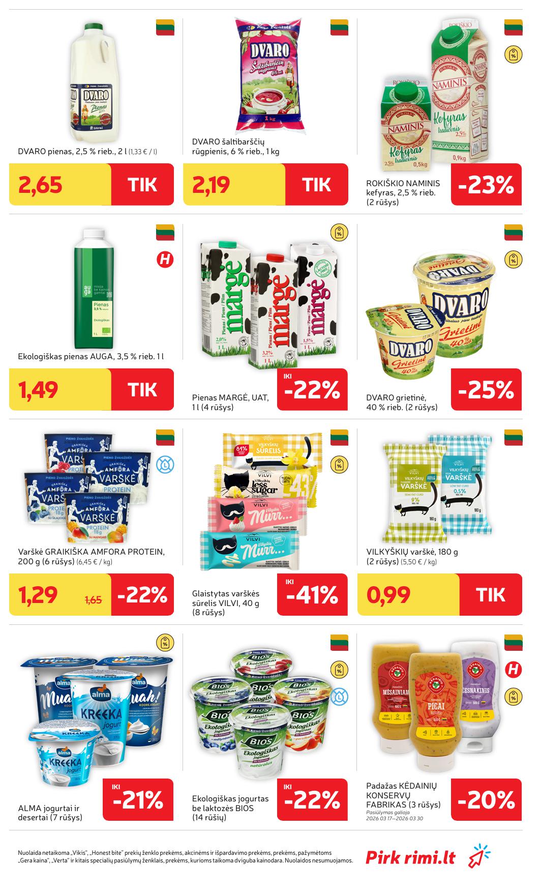 Naujausias RIMI kaininis katalogas 2026.03.17 - 2026.03.23