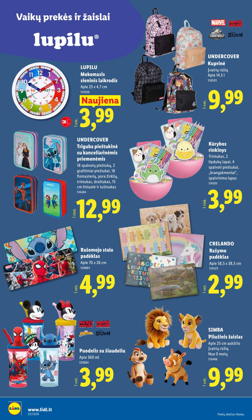 LIDL ne  maisto prekių leidinys 2026.08.10 - 2026.08.16