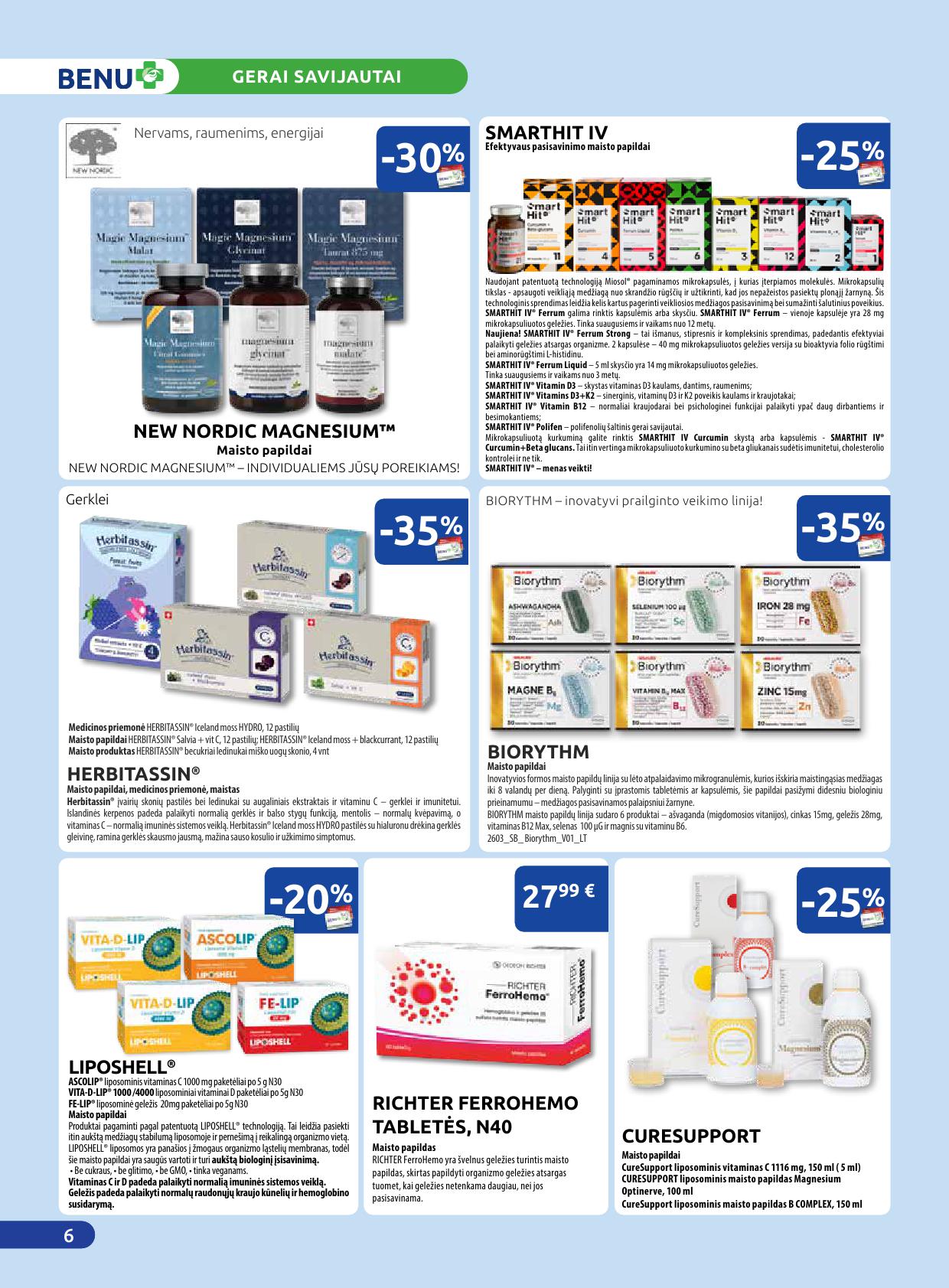 BENU vaistinės akcijų ir nuolaidų leidinys 2026.04.01 - 2026.04.30