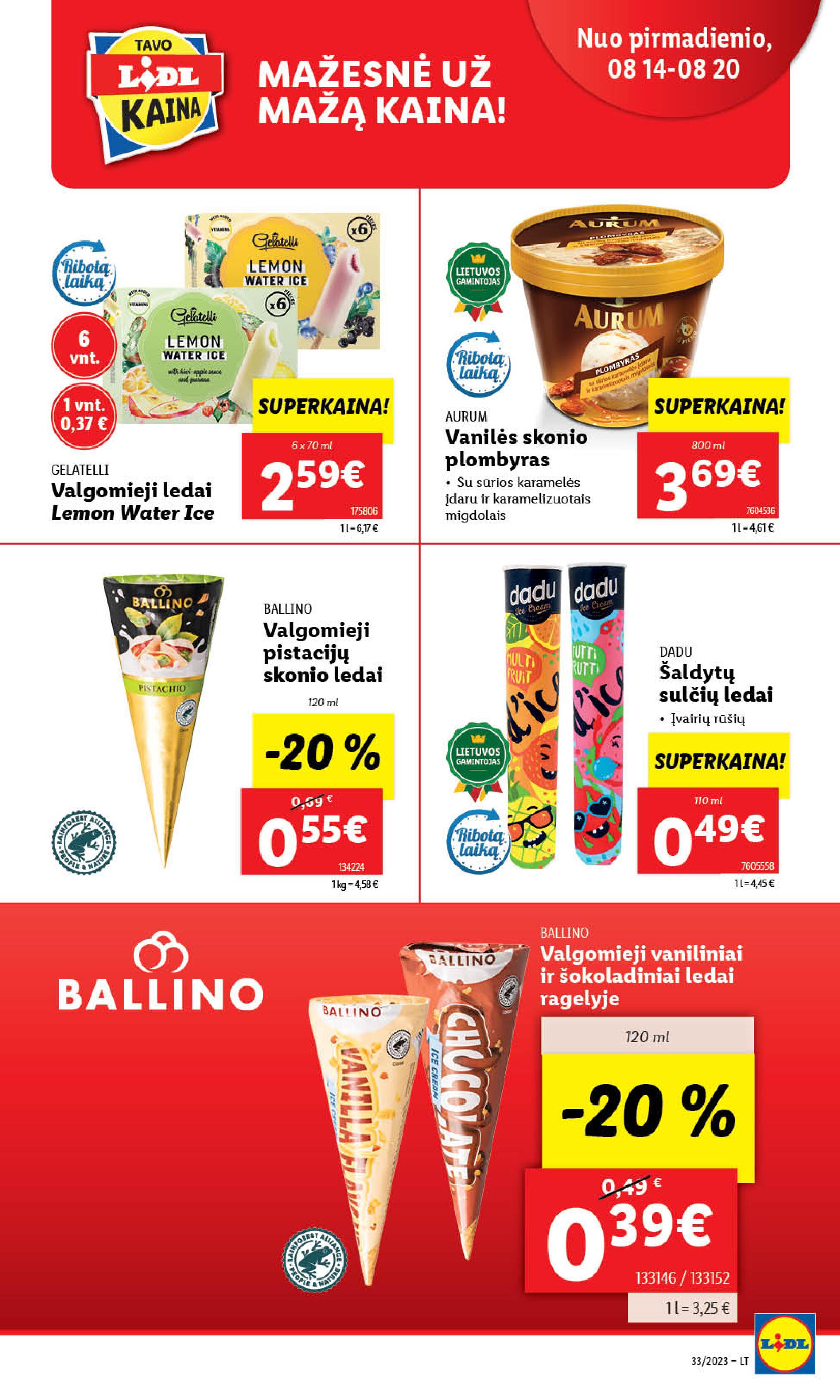 Naujausias LIDL kaininis katalogas 2023.08.14 - 2023.08.20