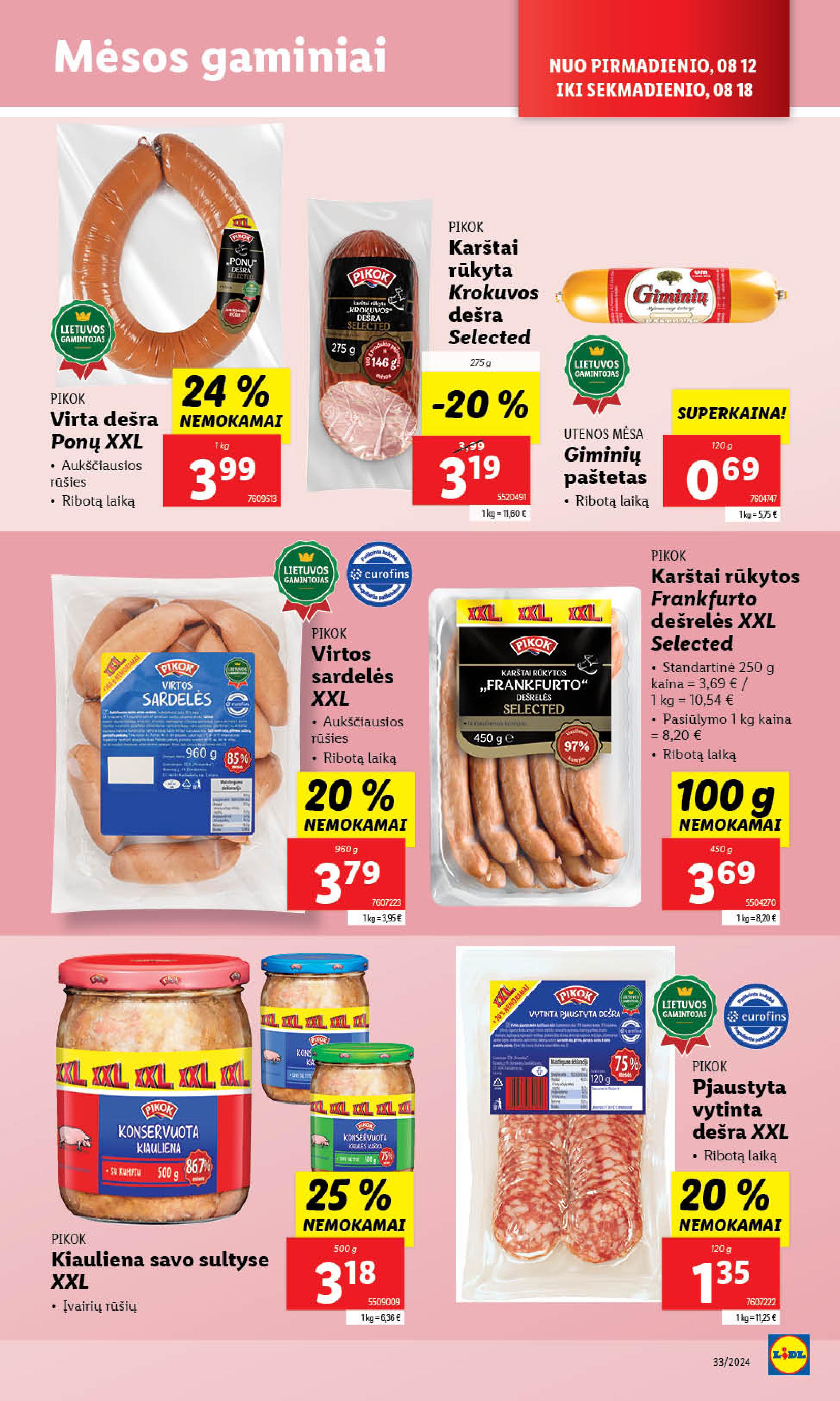 Naujausias LIDL kaininis katalogas 2024.08.12 - 2024.08.18