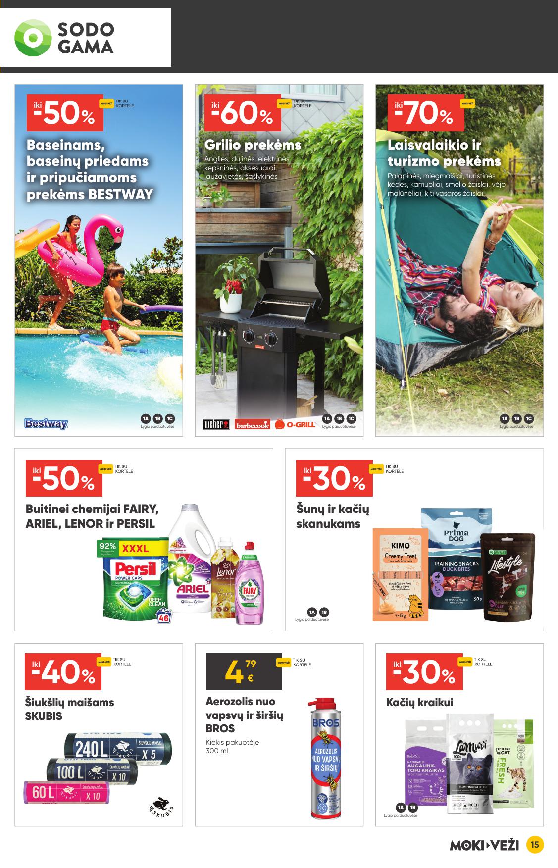 Naujas MOKI VEŽI akcijų ir nuolaidų leidinys Nr.8 2025.07.24 iki 2025.08.19