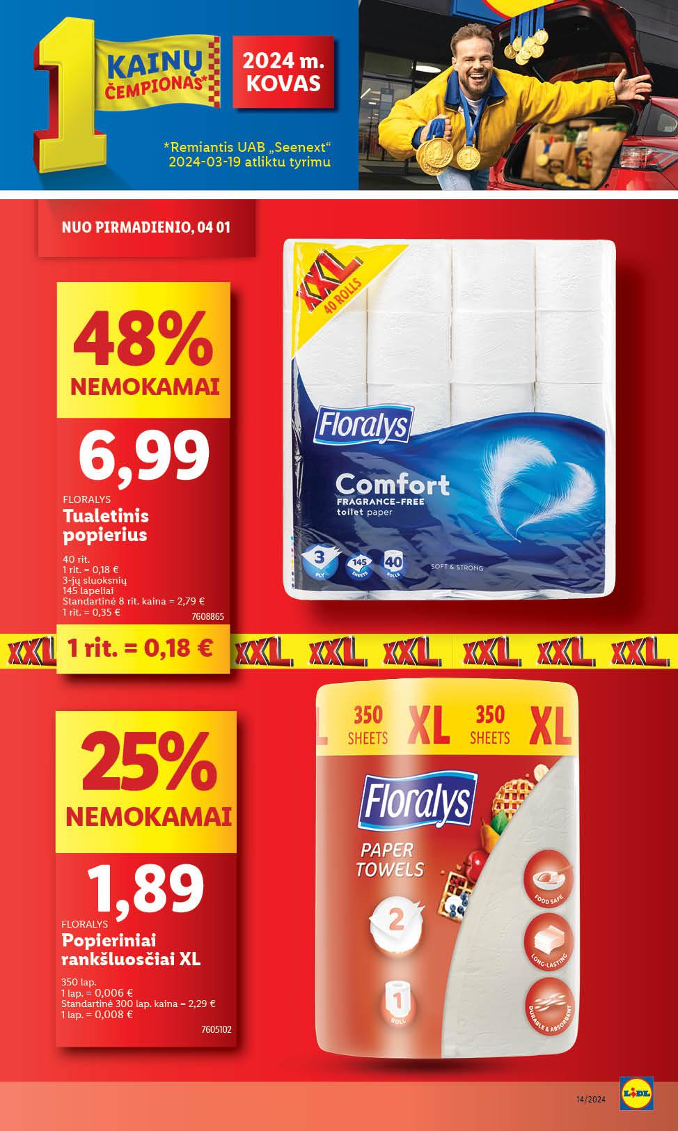 Naujausias LIDL kaininis katalogas 2024.04.01 - 2024.04.07
