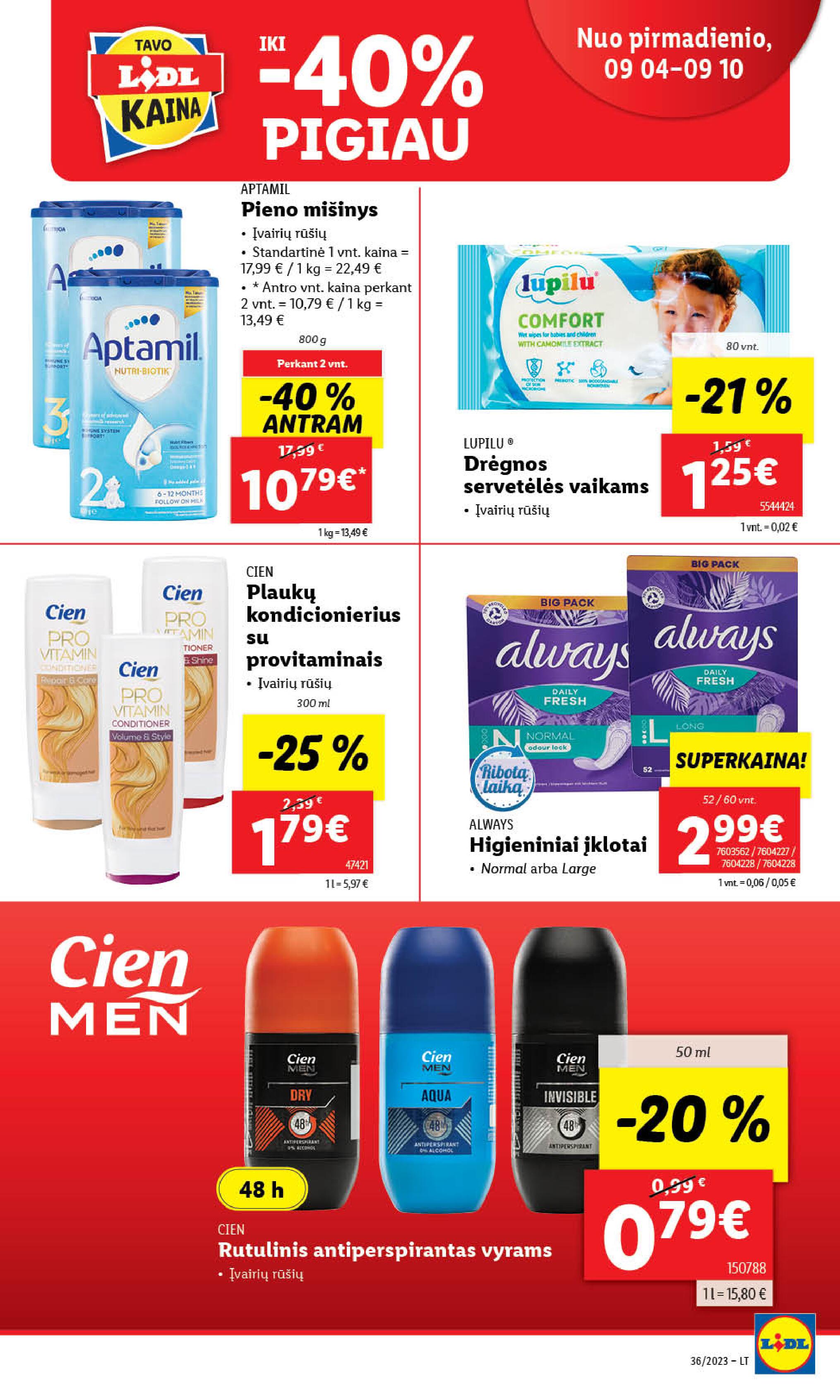Naujausias LIDL kaininis katalogas 2023.09.04 - 2023.09.10
