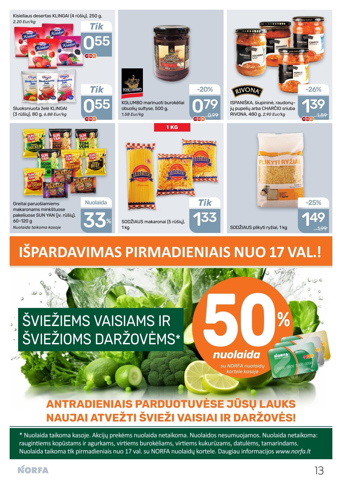 Naujausias NORFA kaininis katalogas 2026.08.20 - 2026.09.02