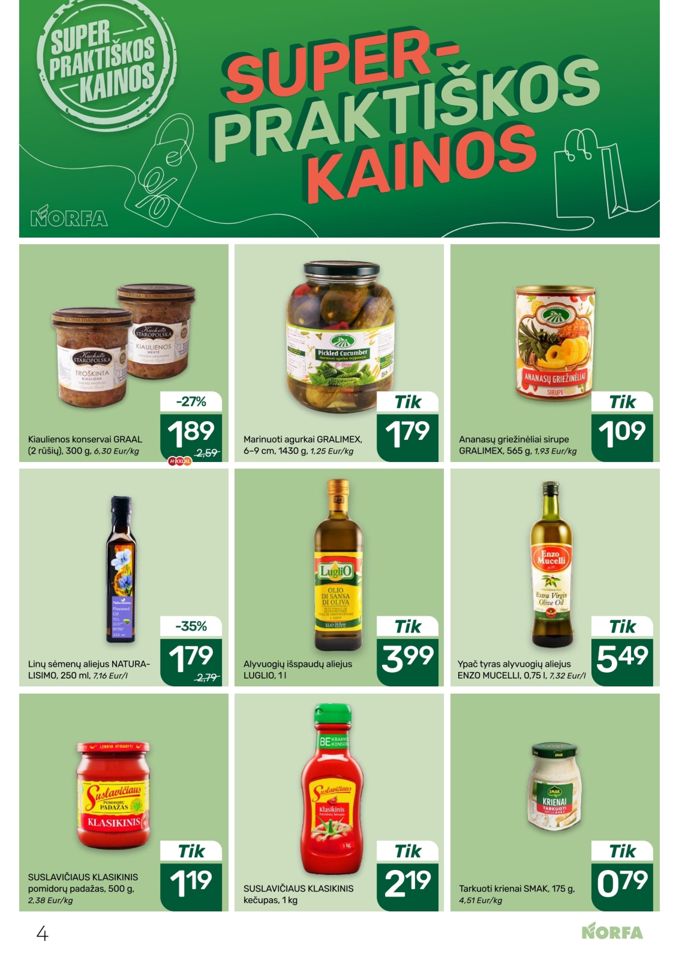 Naujausias NORFA kaininis katalogas 2026.04.30 - 2026.05.13