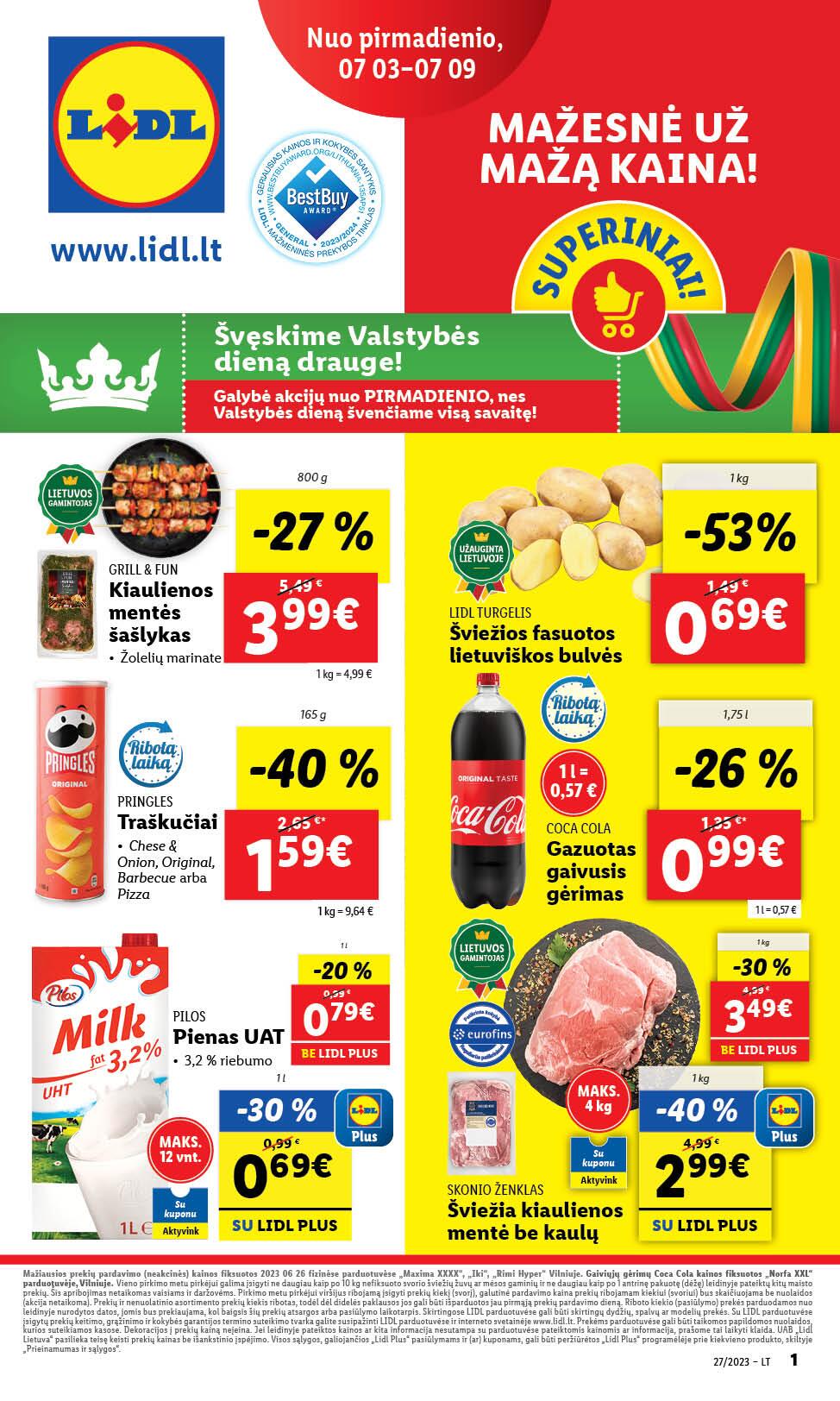 Naujausias LIDL kaininis katalogas 2023.07.03 - 2023.07.09