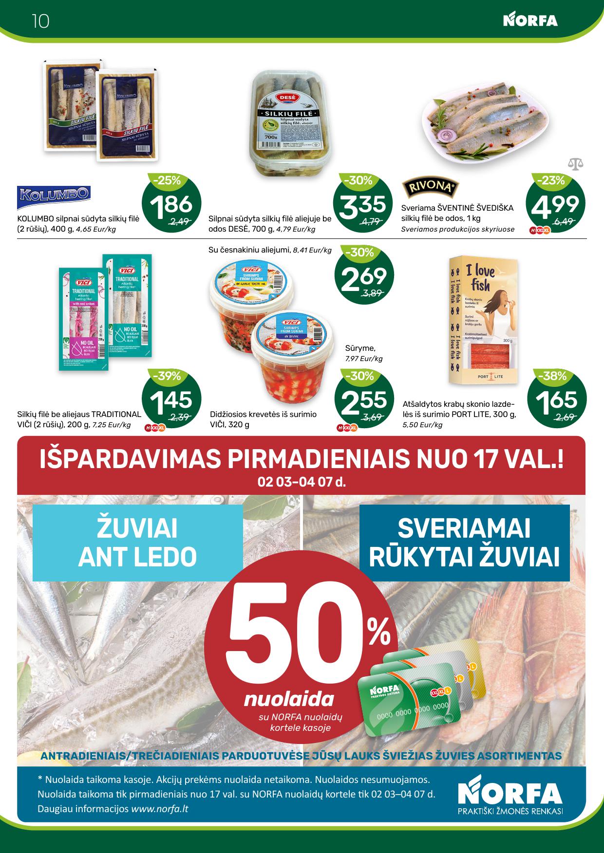 Naujausias NORFA kaininis katalogas 2025.02.20 - 2025.03.05