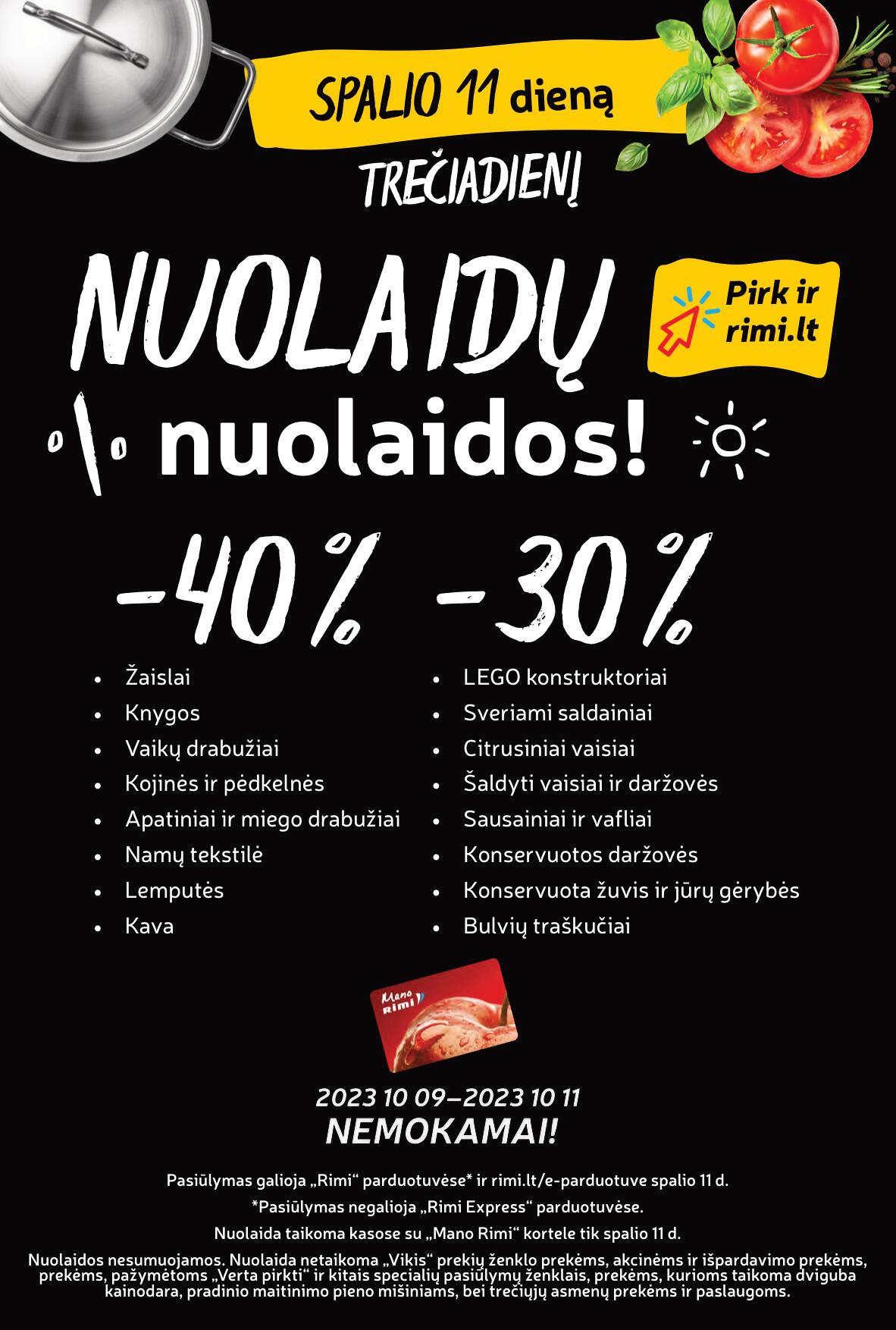 Naujausias RIMI kaininis katalogas 2023.10.10 - 2023.10.16