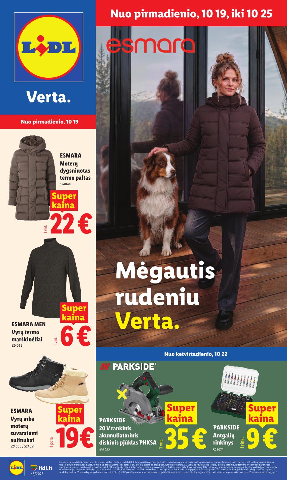 LIDL ne maisto prekių leidinys 2026.10.19 - 2026.10.25