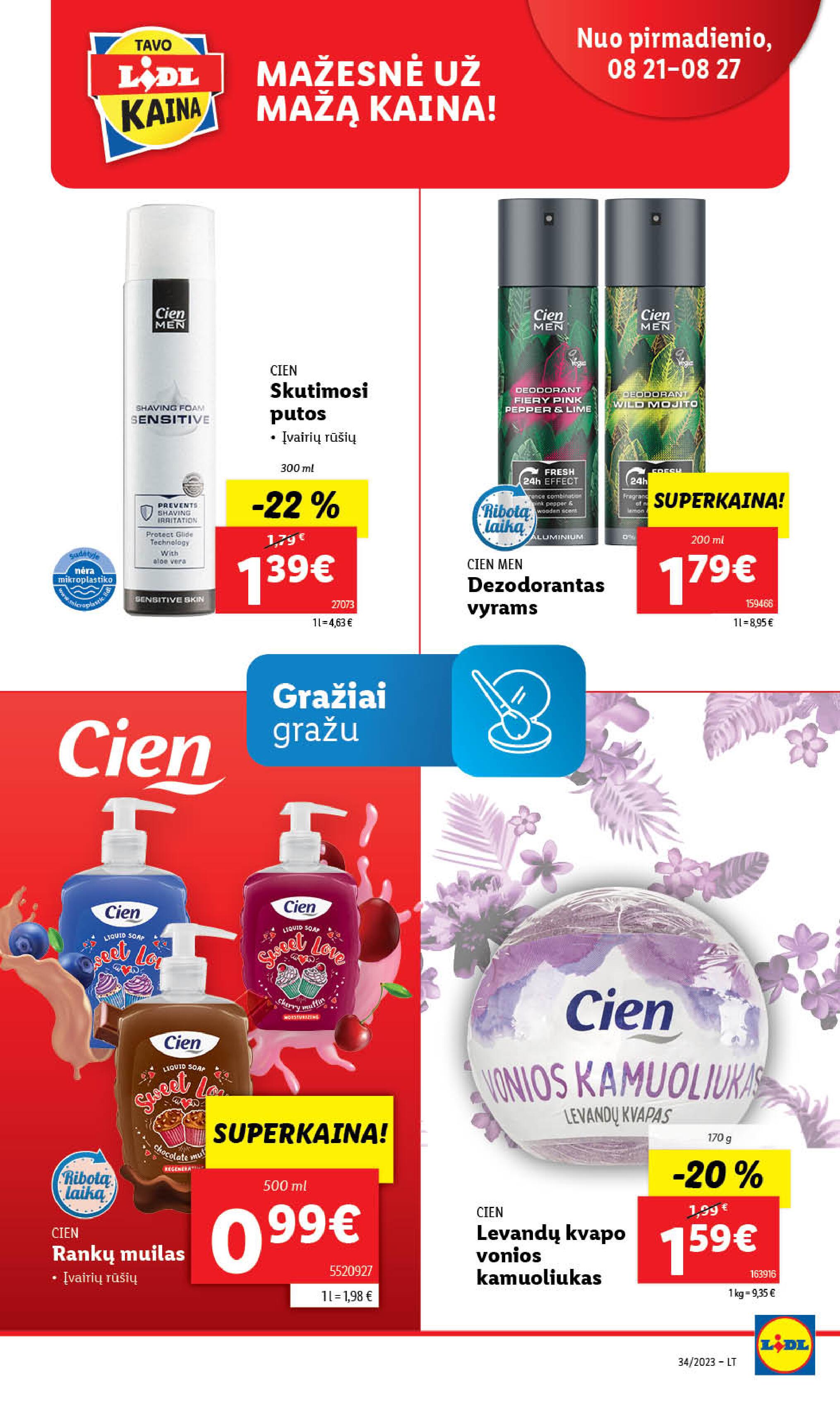 Naujausias LIDL kaininis katalogas 2023.08.21 - 2023.08.27