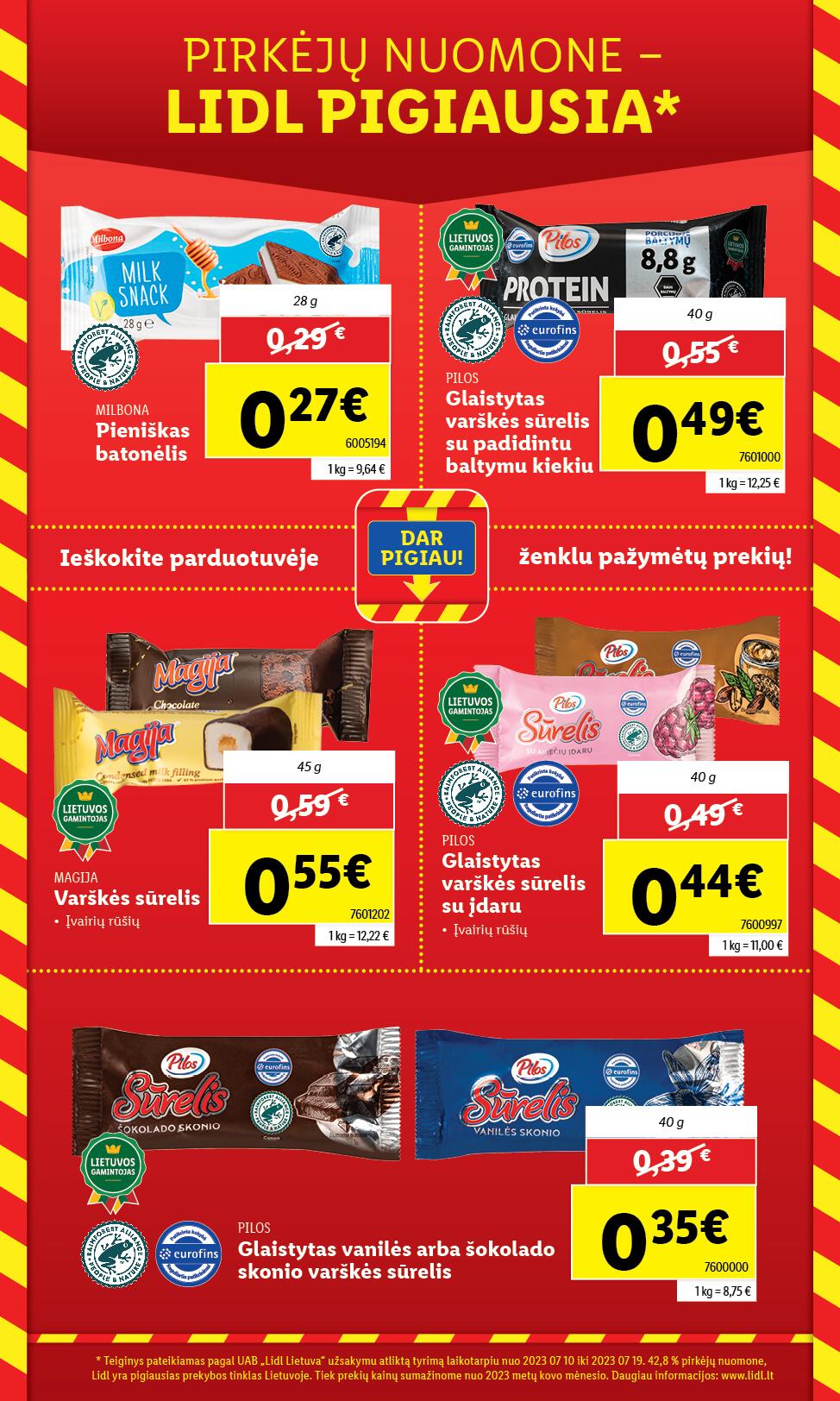 LIDL katalogas "MAŽINAM KAINAS!"