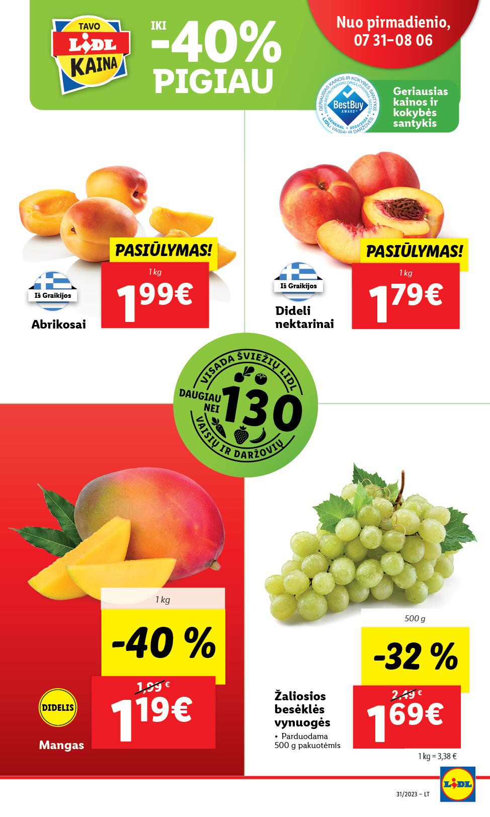 Naujausias LIDL kaininis katalogas 2023.07.31 - 2023.08.06
