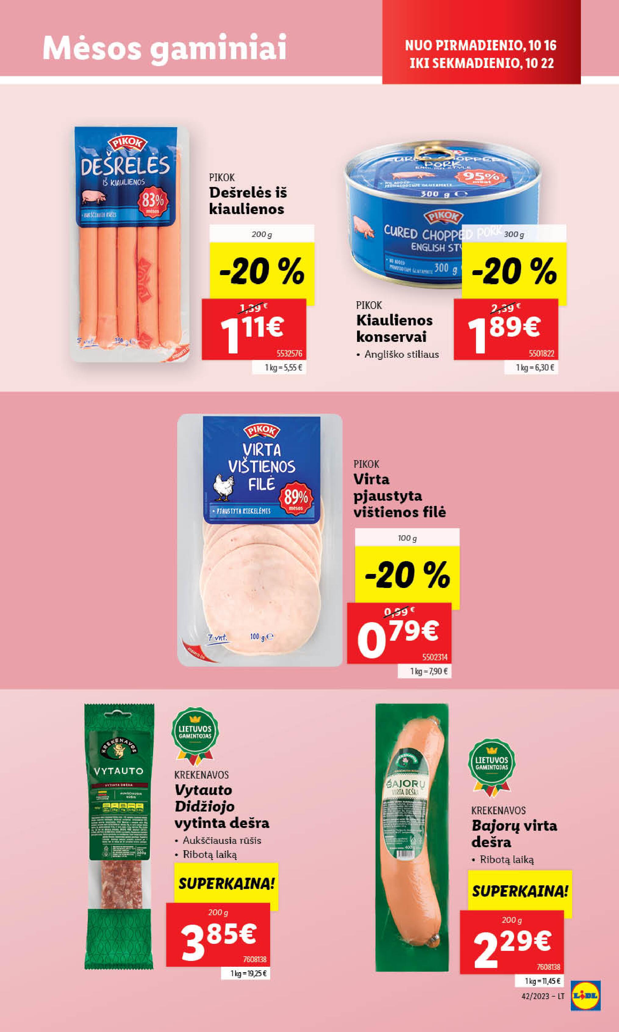 Naujausias LIDL kaininis katalogas 2023.10.16 - 2023.10.22