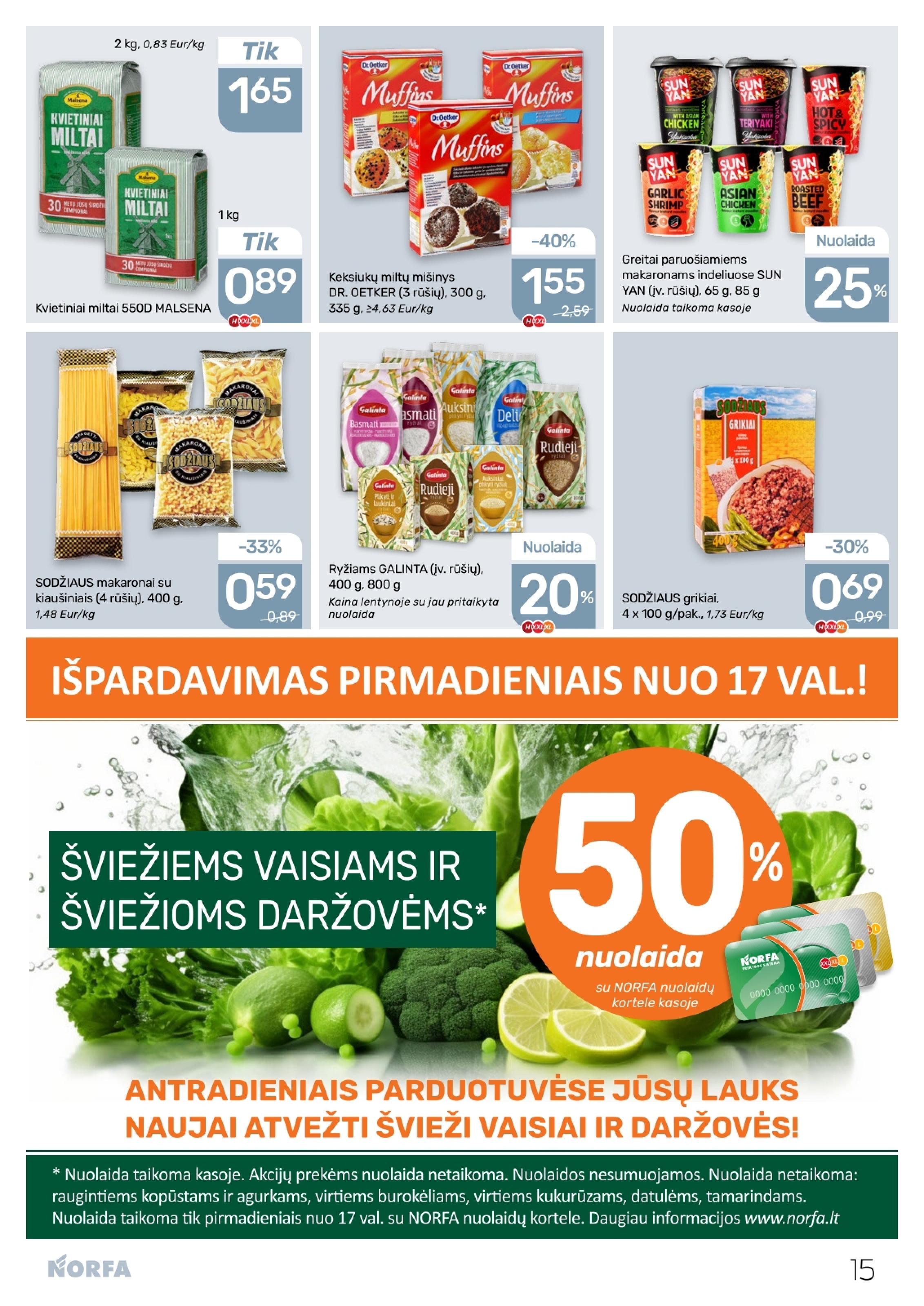 NORFA akcijų ir nuolaidų leidinys Nr.8 2026.04.16 - 2026.04.29