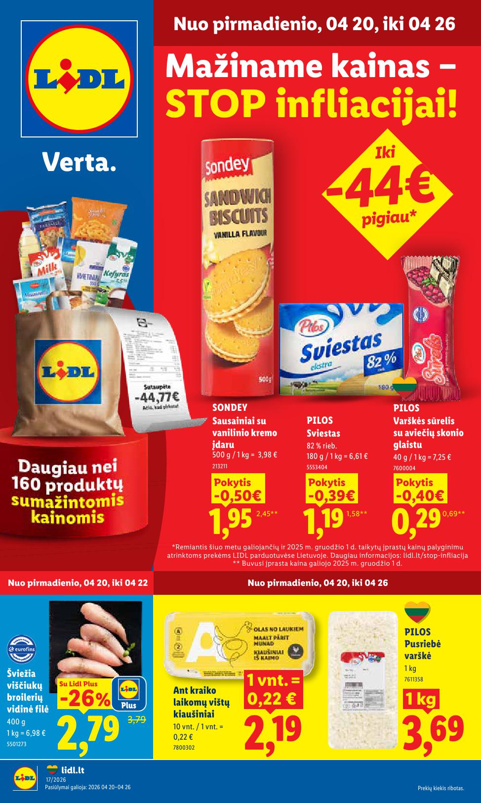 Naujausias LIDL kaininis katalogas 2026.04.20 - 2026.04.26