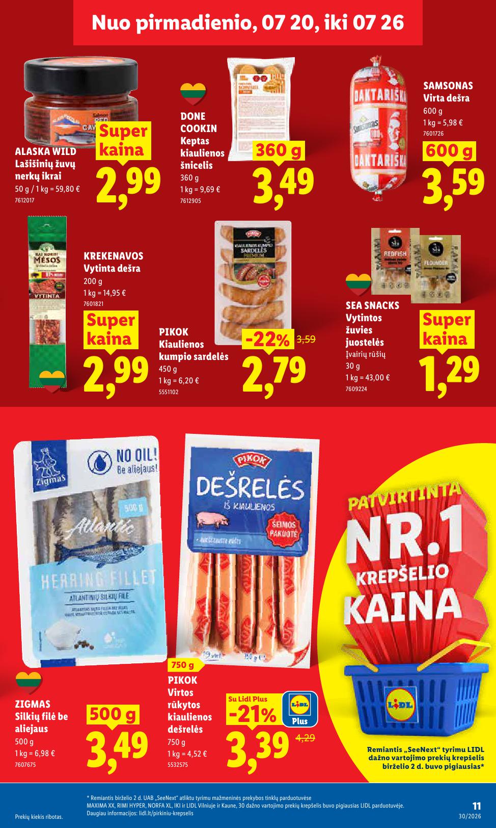 Naujausias LIDL kaininis katalogas 2026.07.20 - 2026.07.26