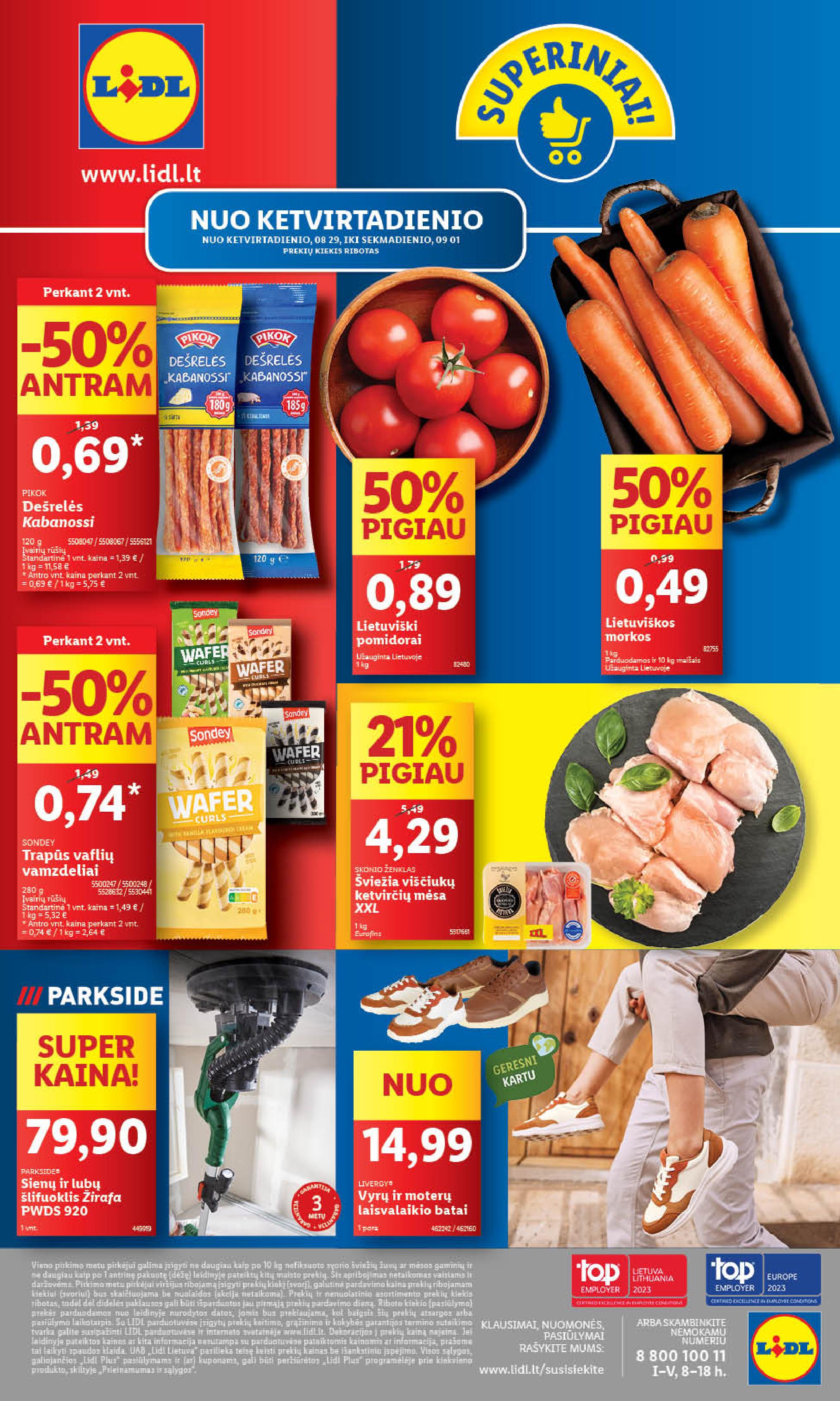Naujausias LIDL kaininis katalogas 2024.08.26 - 2024.09.01