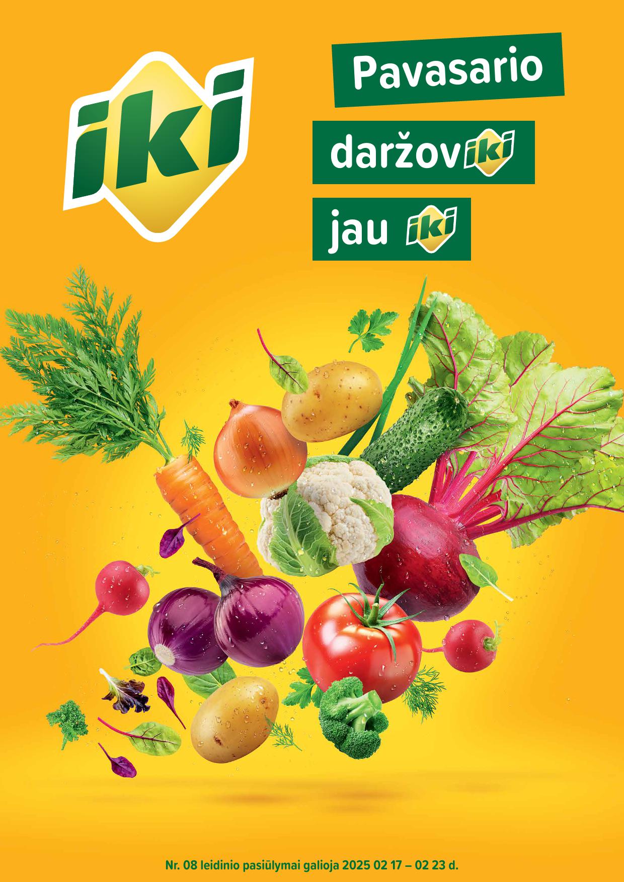 IKI akcijų leidinukas "Pavasario daržovės jau IKI"