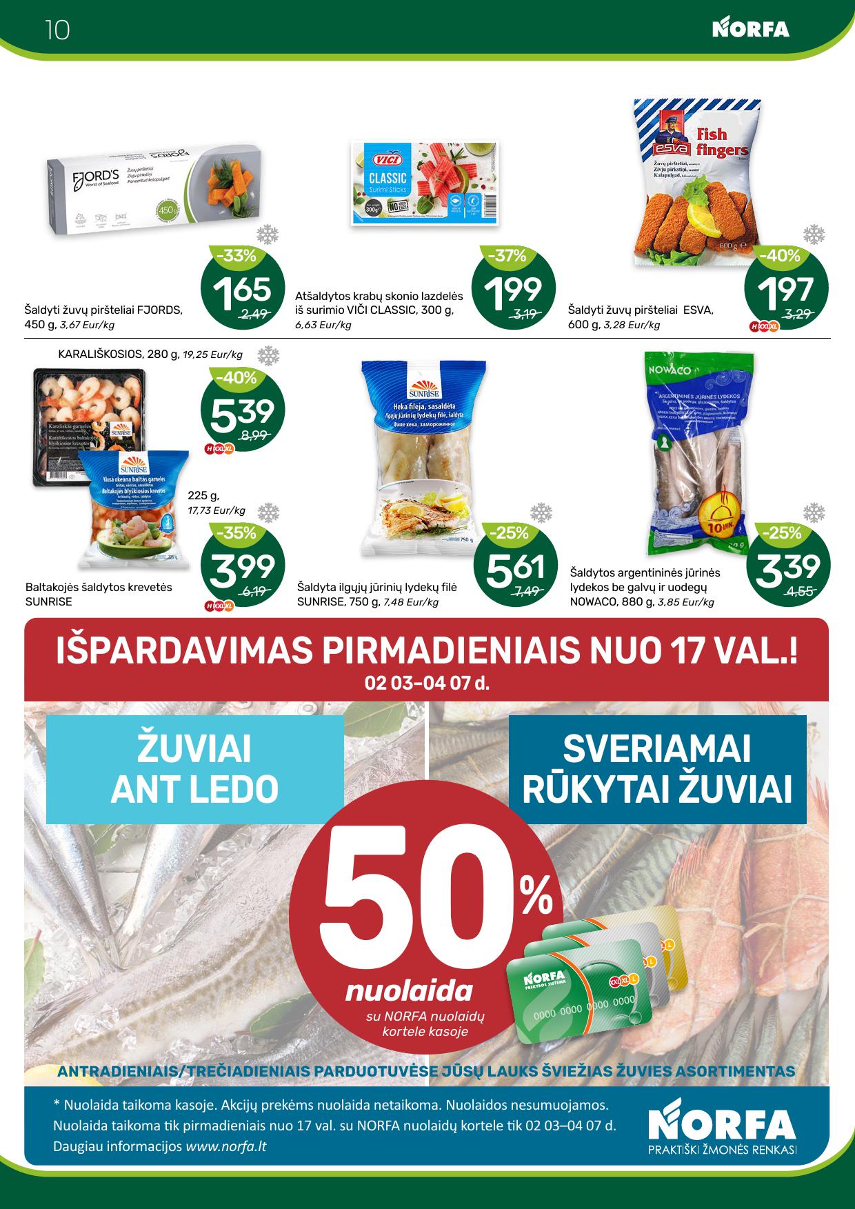 Naujausias NORFA kaininis katalogas 2025.02.06 - 2025.02.19