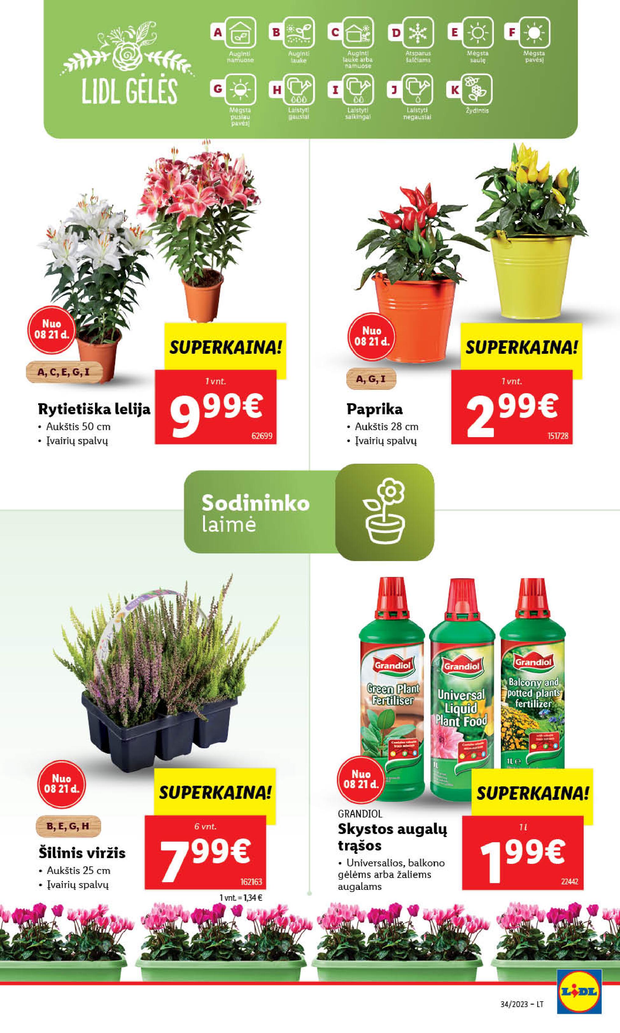 Naujausias LIDL kaininis katalogas 2023.08.21 - 2023.08.27