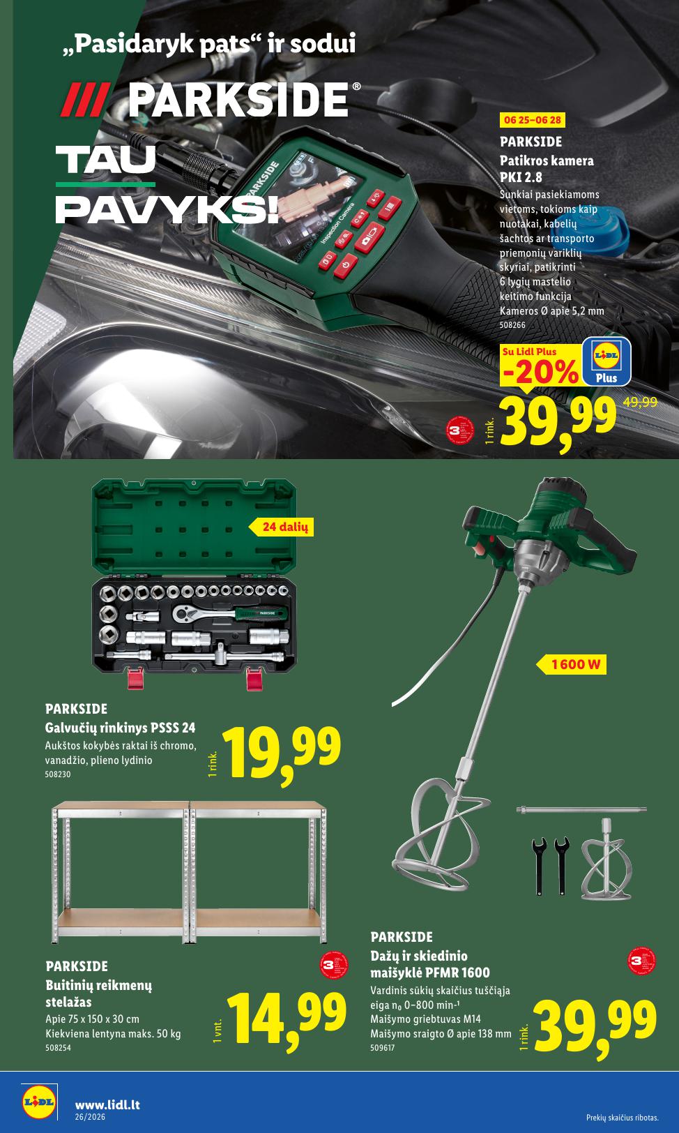 LIDL ne maisto prekių leidinys 2026.06.22 - 2026.06.28