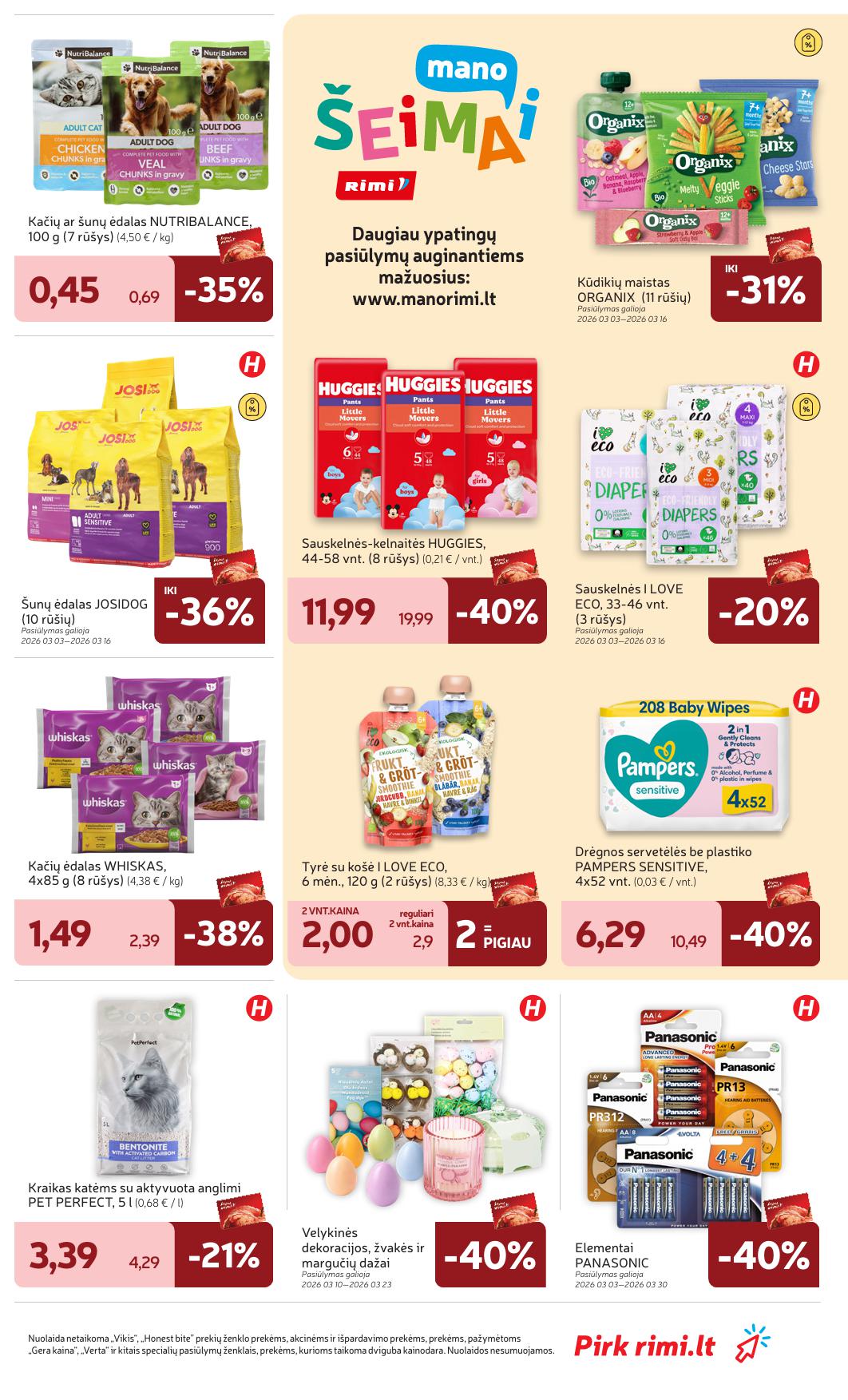 Naujausias RIMI kaininis katalogas 2026.03.10 - 2026.03.16