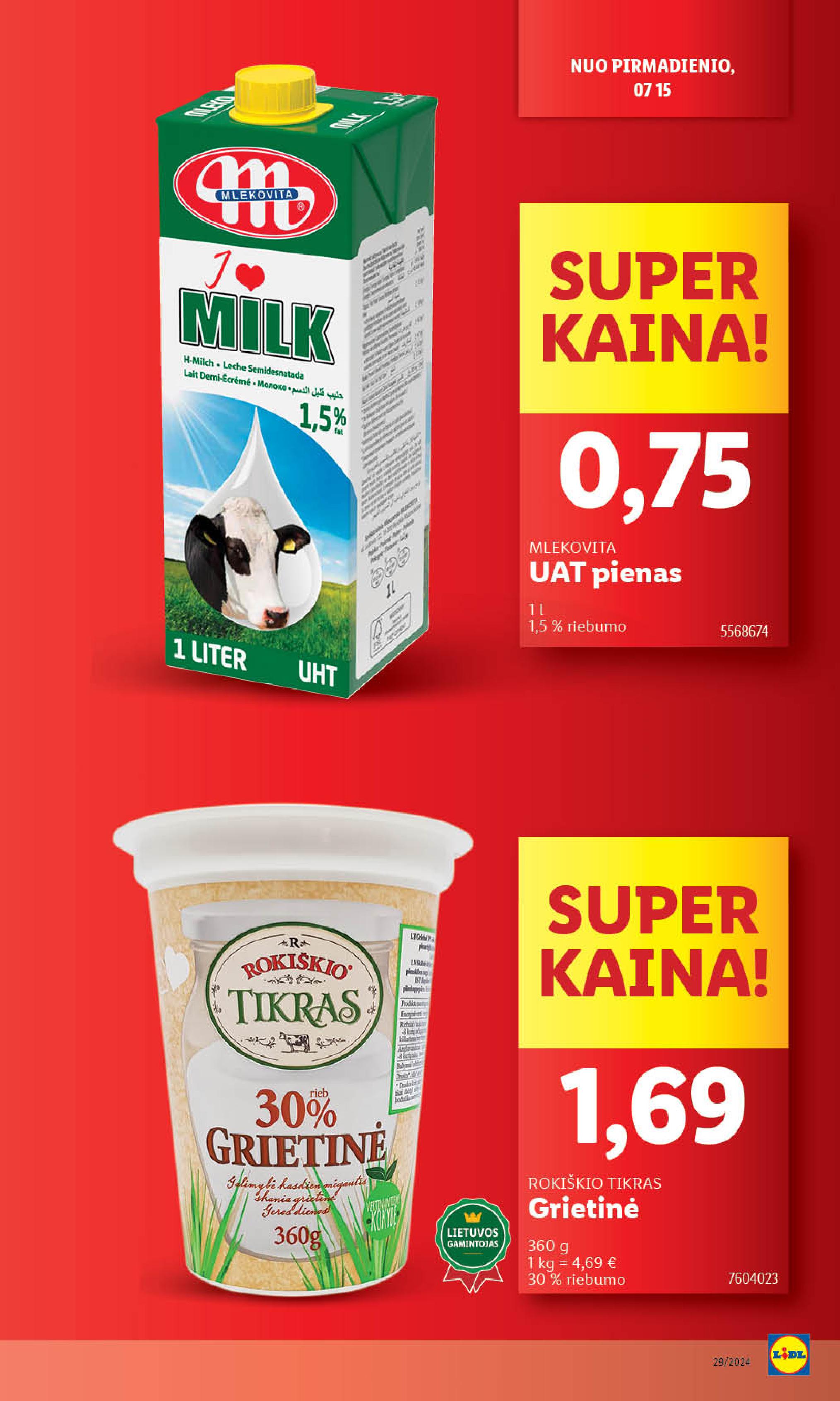 Naujausias LIDL kaininis katalogas 2024.07.15 - 2024.07.21