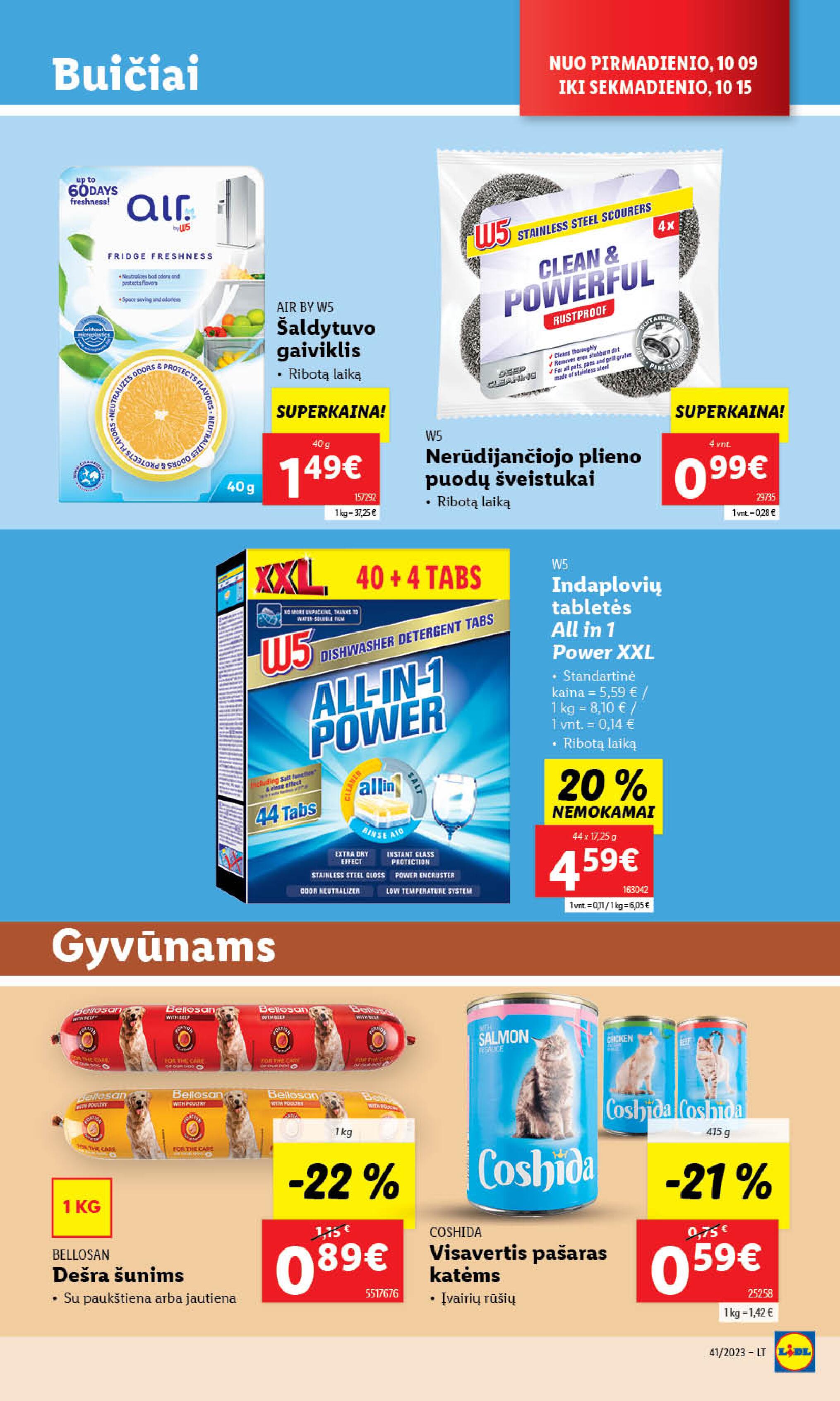 Naujausias LIDL kaininis katalogas 2023.10.09 - 2023.10.15