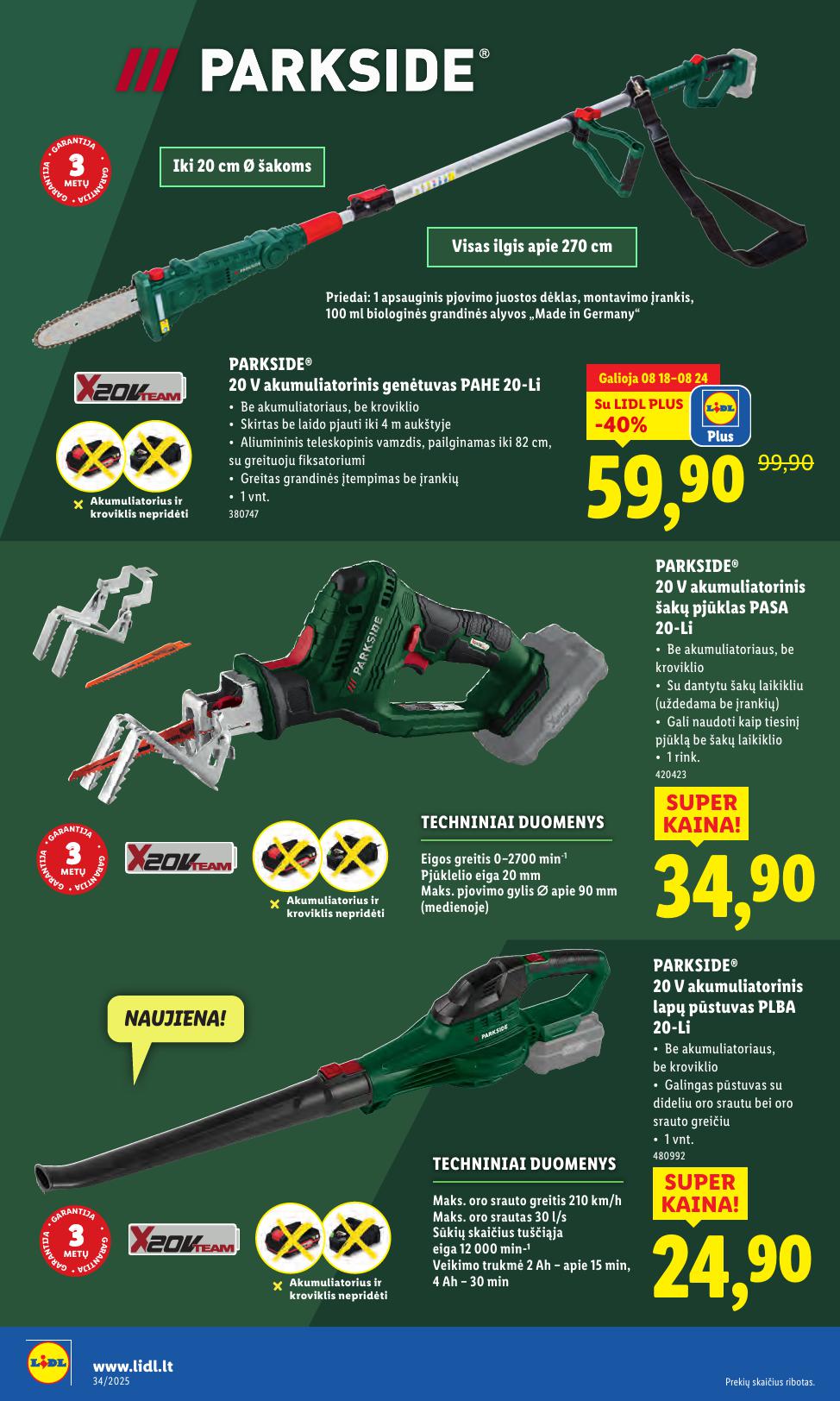 LIDL ne maisto prekių leidinys 2025.08.18 - 2025.08.24