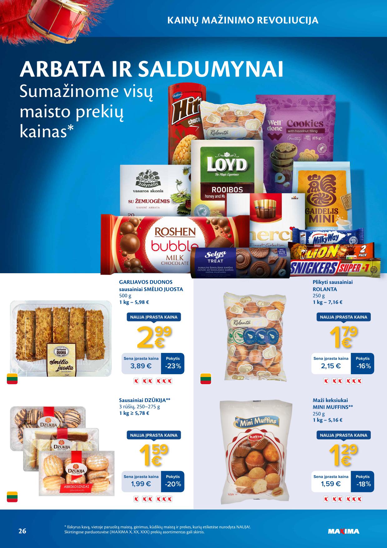 MAXIMA nuolaidų leidinys "Kainų mažinimo revoliucija" 2026.03.03 - 2026.03.09