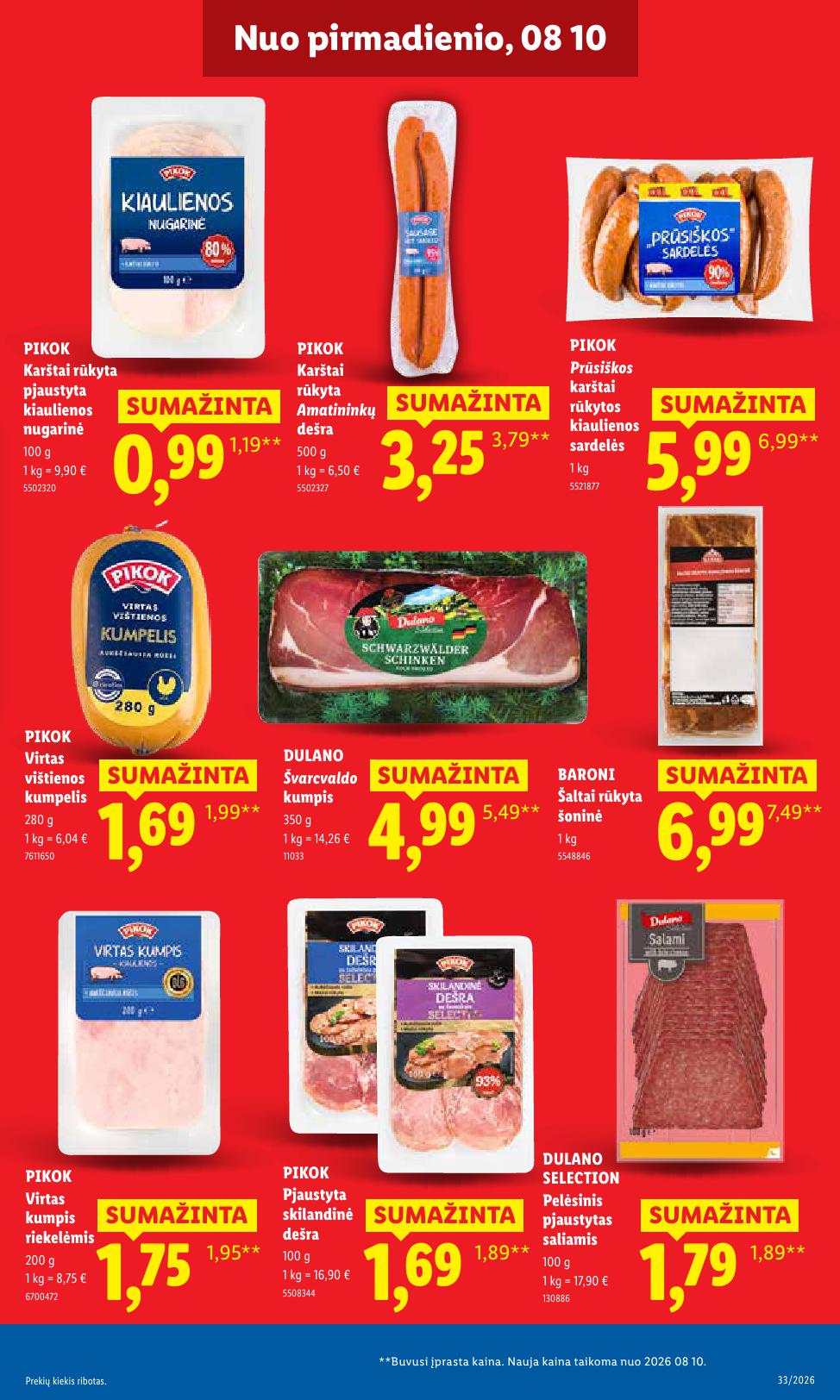 Naujausias LIDL kaininis katalogas 2026.08.10 - 2026.08.16