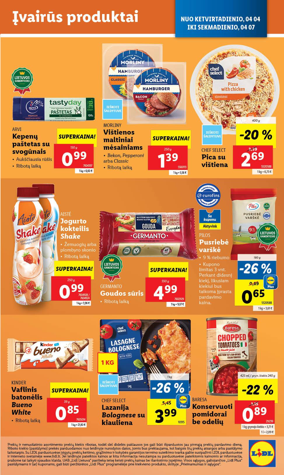 Naujausias LIDL kaininis katalogas 2024.04.01 - 2024.04.07