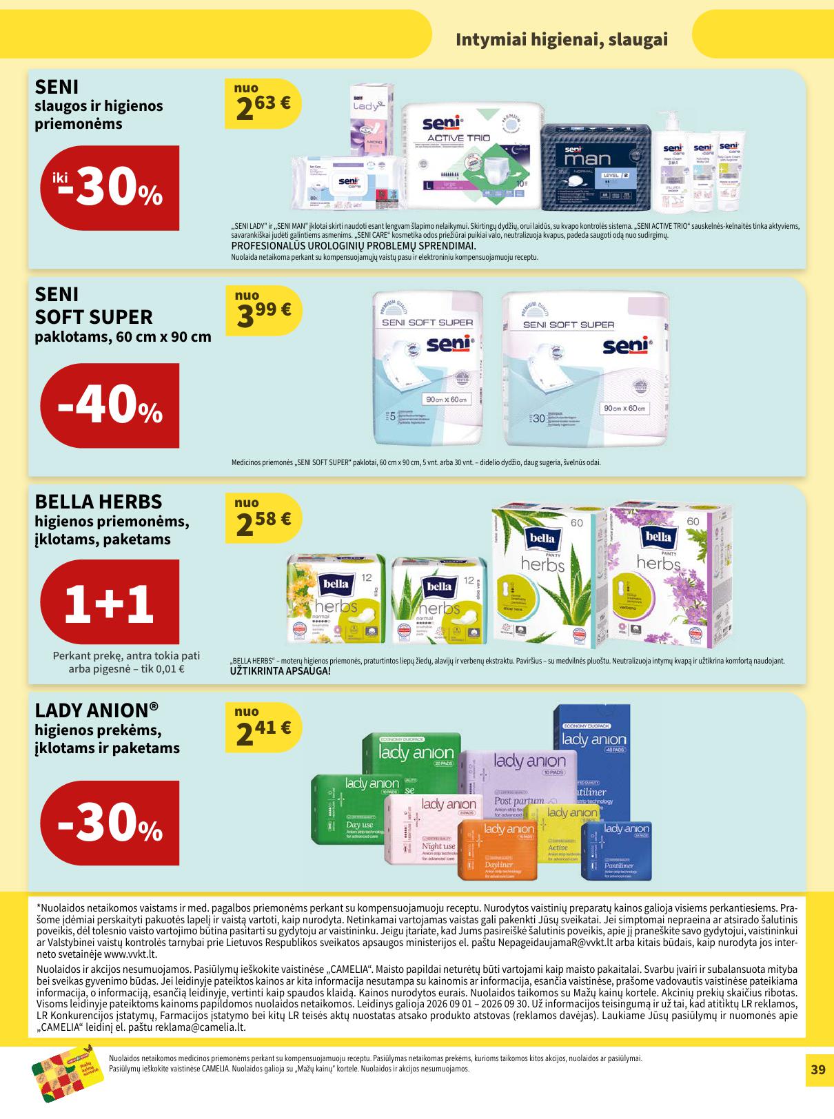 Naujas CAMELIA leidinys nuo 2026.09.01 iki 2026.09.30