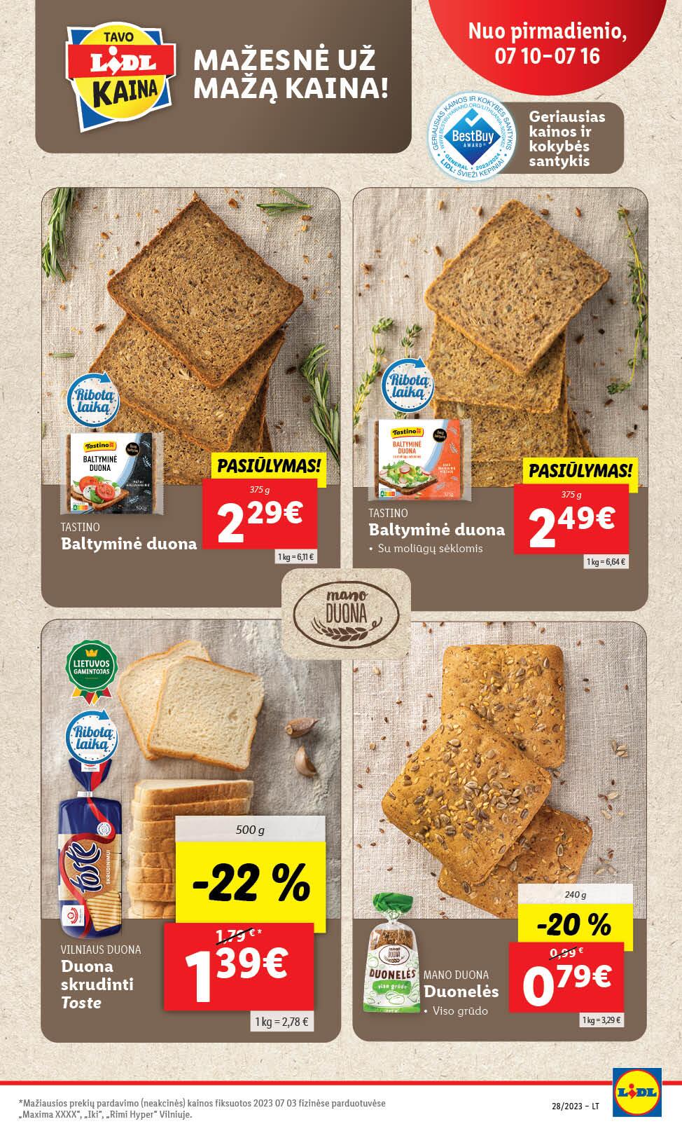 Naujausias LIDL kaininis katalogas 2023.07.10 - 2023.07.16