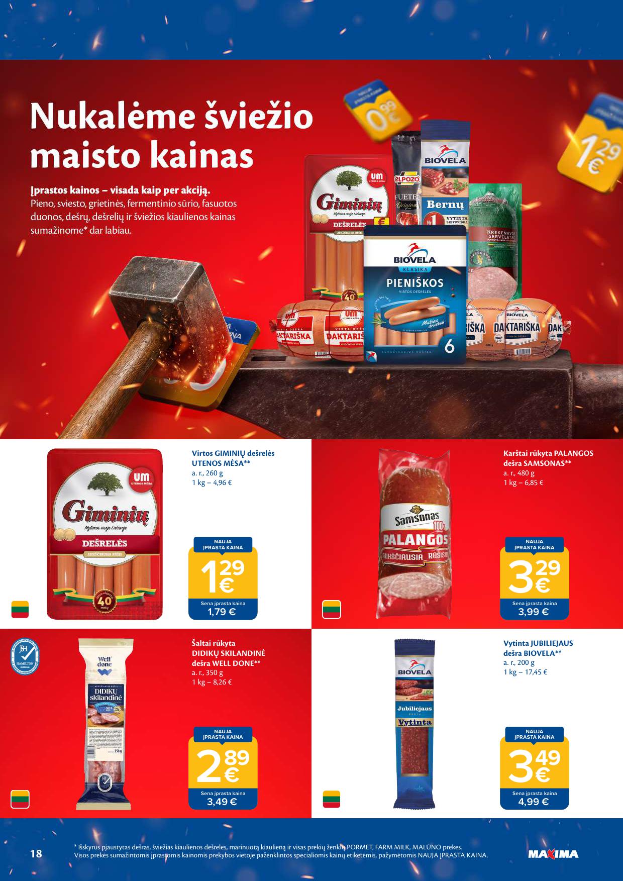 Naujausias MAXIMA kaininis katalogas 2026.08.18 - 2026.08.24