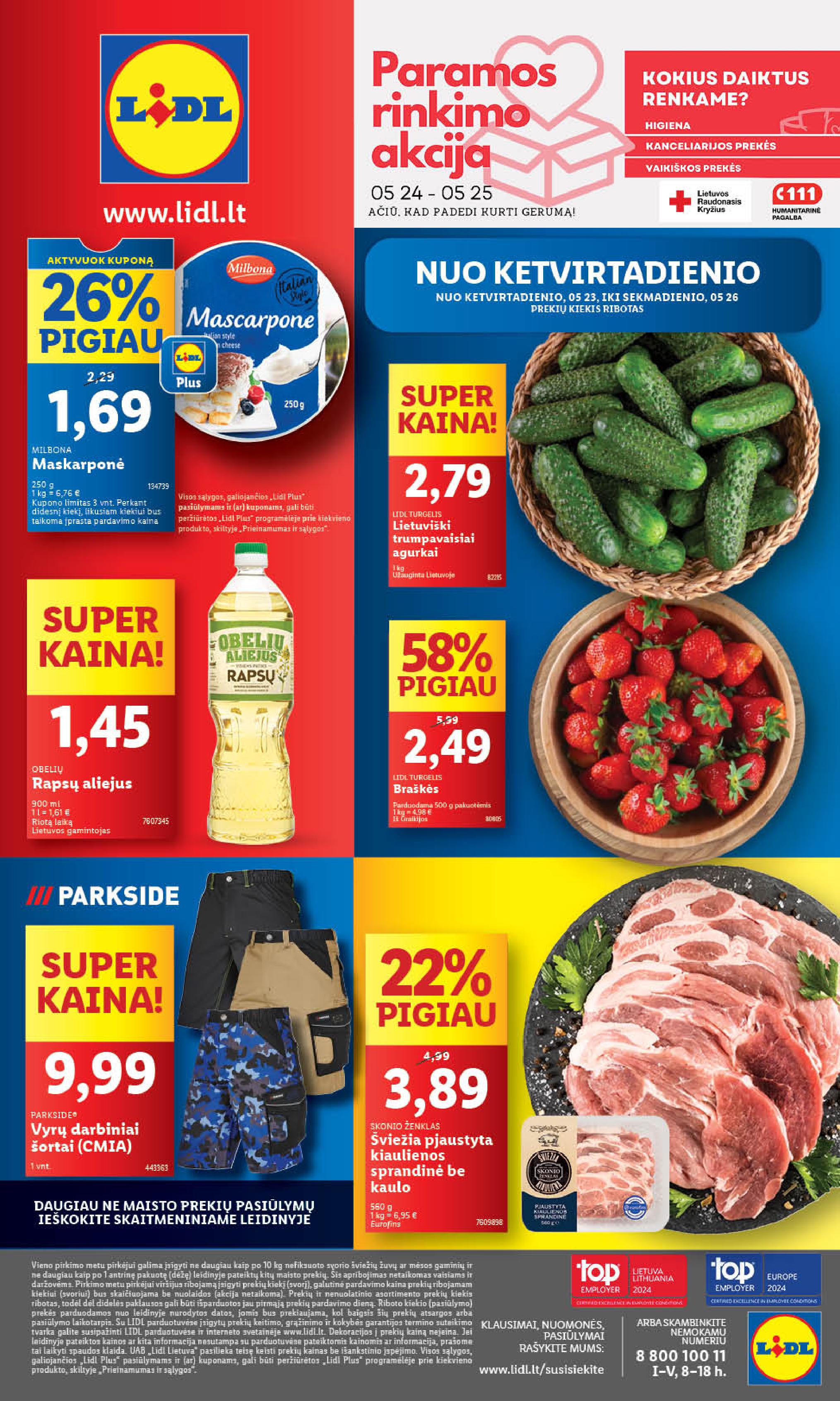 Naujausias LIDL kaininis katalogas 2024.05.20 - 2024.05.26