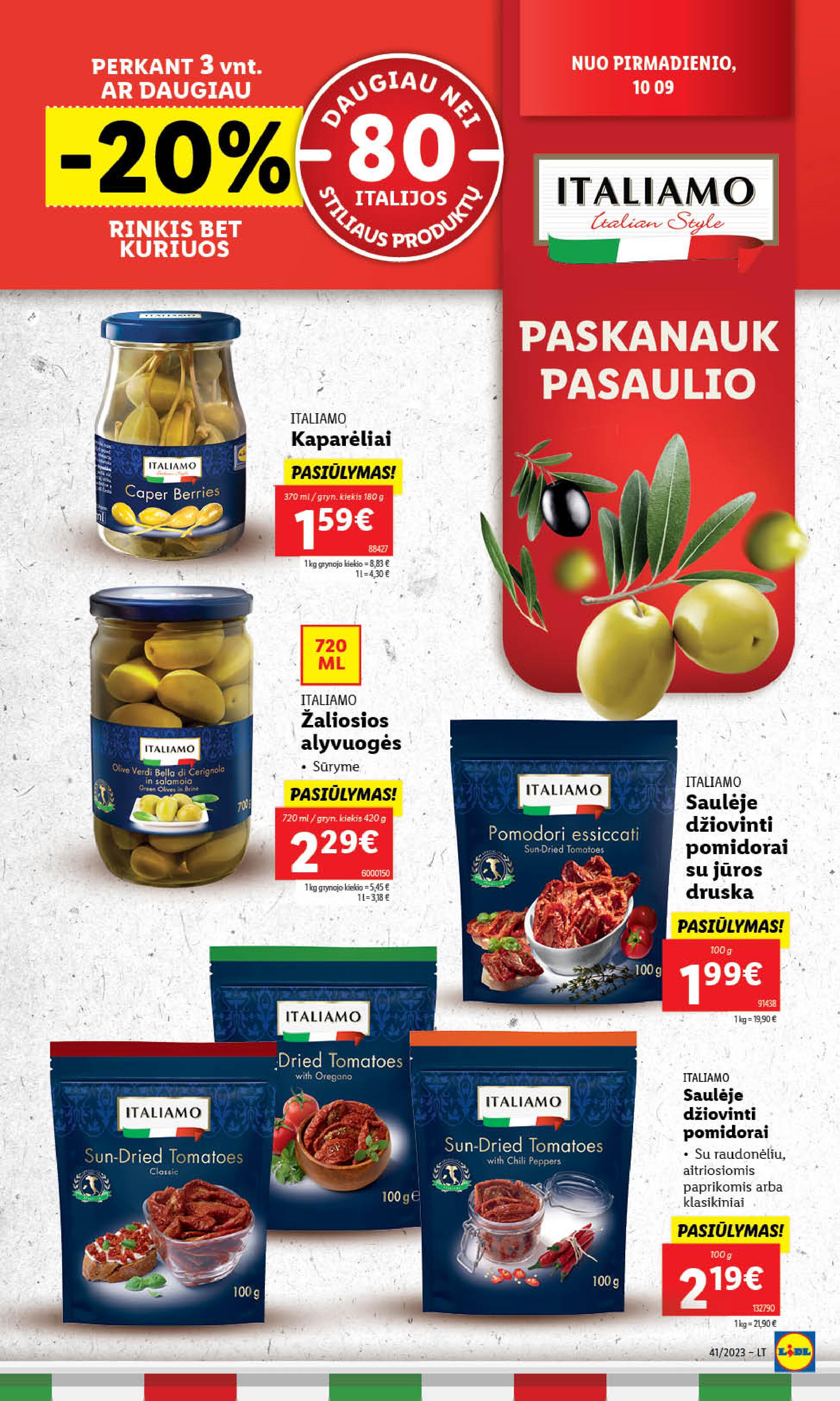 Naujausias LIDL kaininis katalogas 2023.10.09 - 2023.10.15