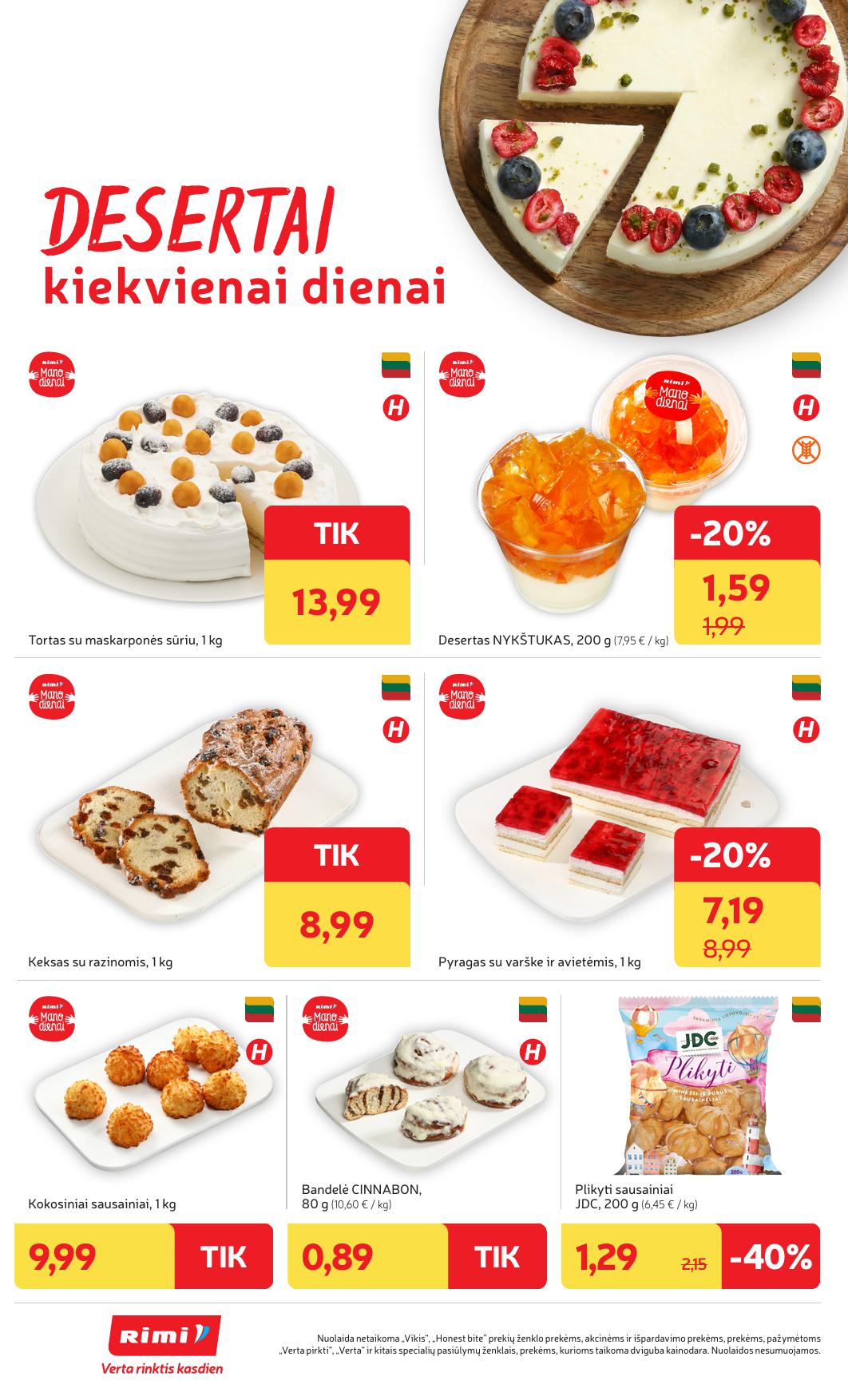 Naujausias RIMI kaininis katalogas 2026.01.20 - 2026.01.26