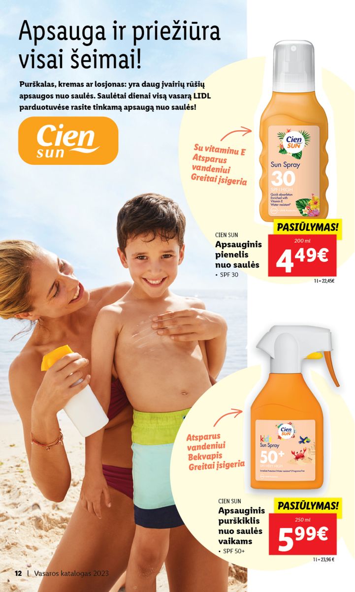 LIDL Vasaros katalogas 2023