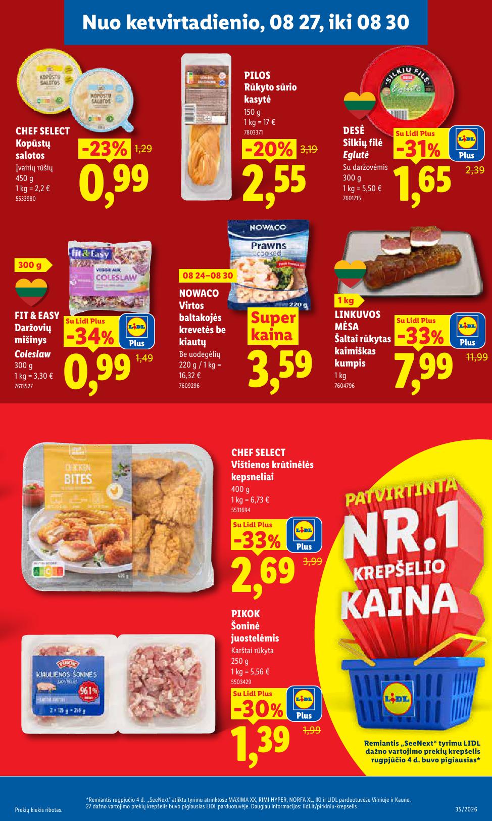 LIDL akcijų ir nuolaidų leidinys 2026.08.24 - 2026.08.30