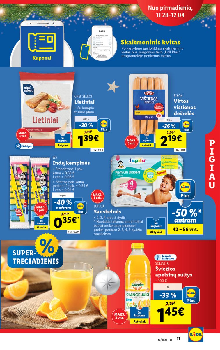 Naujausias LIDL kaininis katalogas 2022.11.28 - 2022.12.04