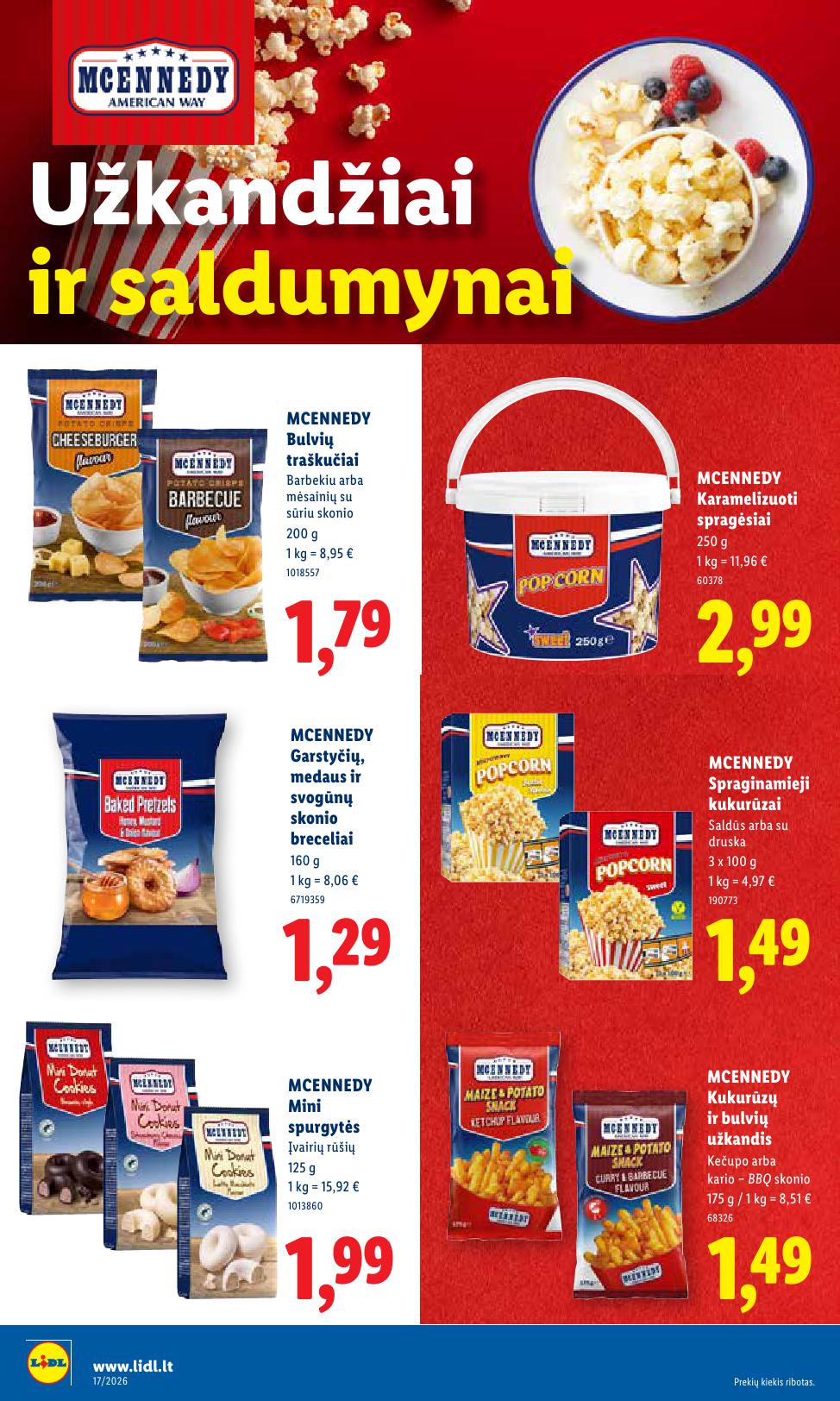 LIDL akcijų ir nuolaidų leidinys 2026.04.20 - 2026.04.26