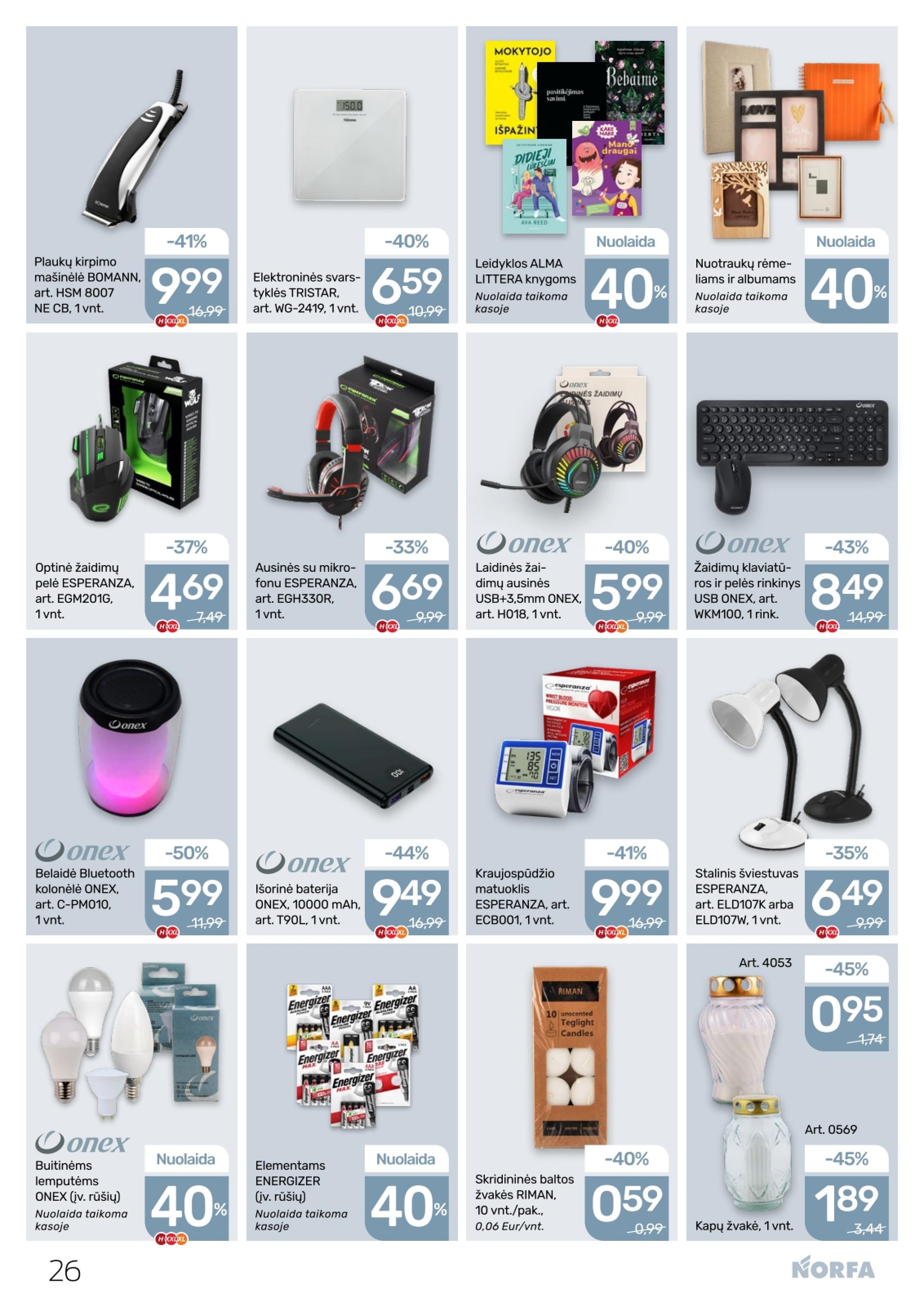 Naujausias NORFA kaininis katalogas 2026.03.19 - 2026.04.01
