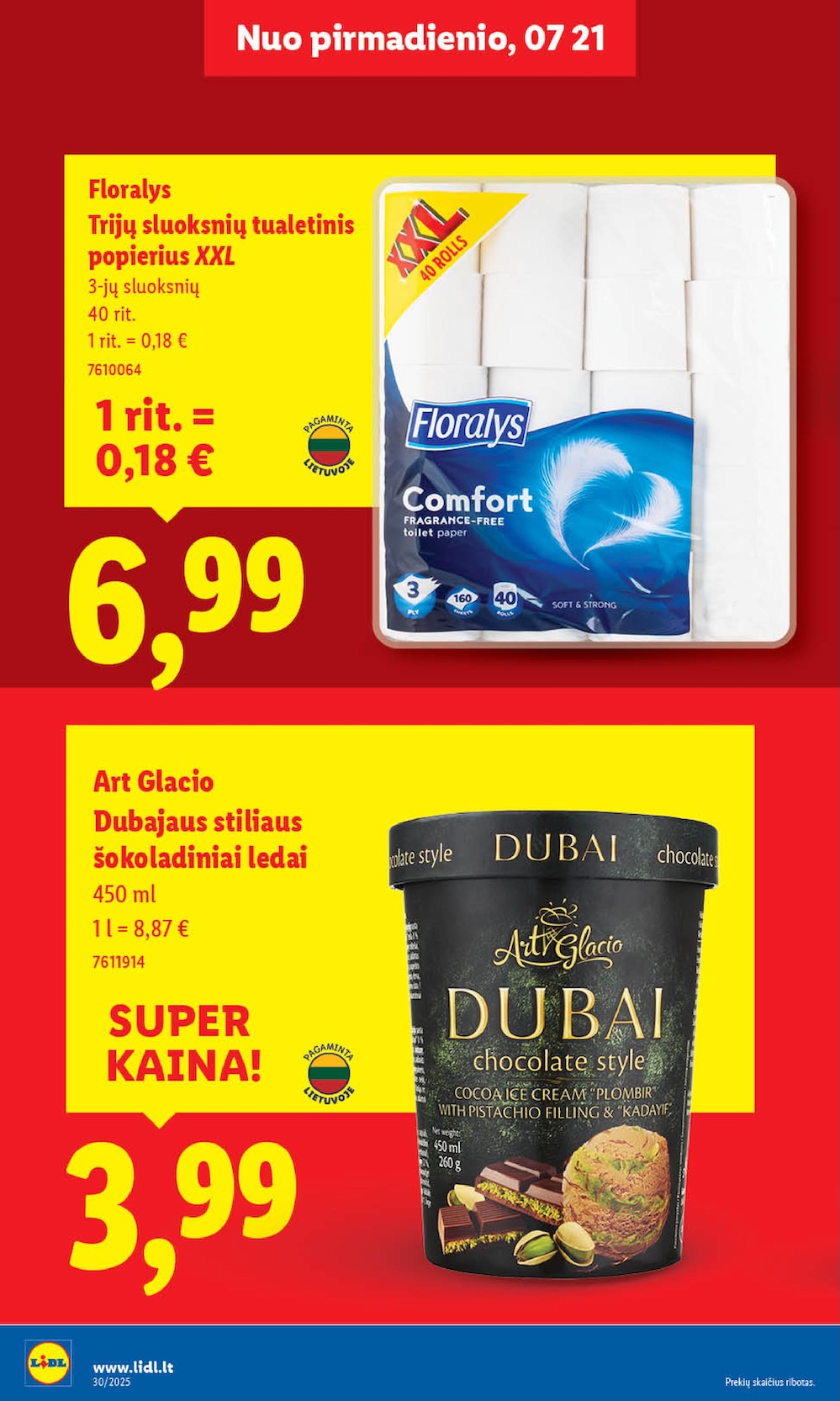 Naujausias LIDL kaininis katalogas 2025.07.21 - 2025.07.27