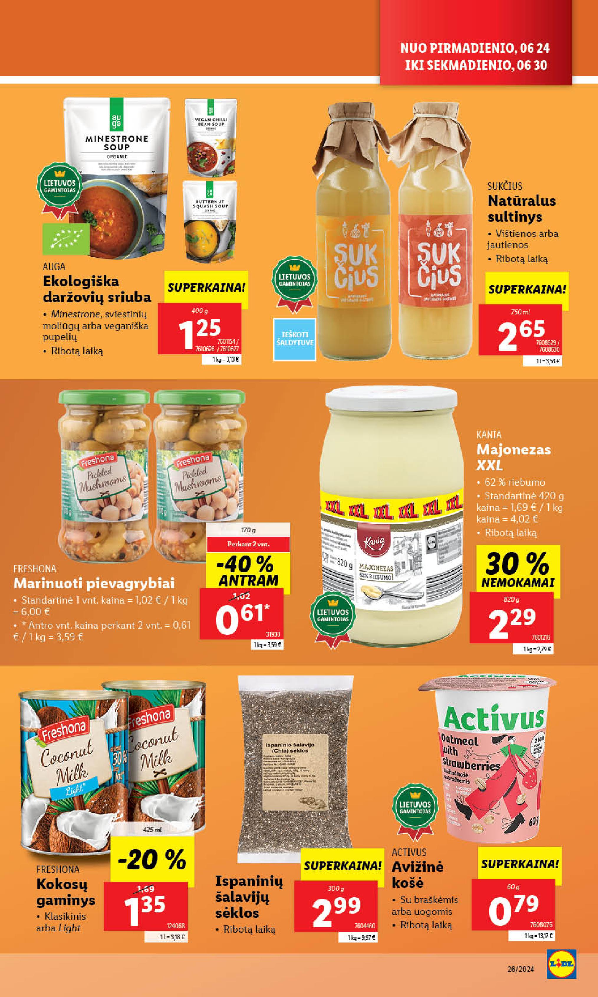 Naujausias LIDL kaininis katalogas 2024.06.24 - 2024.06.30