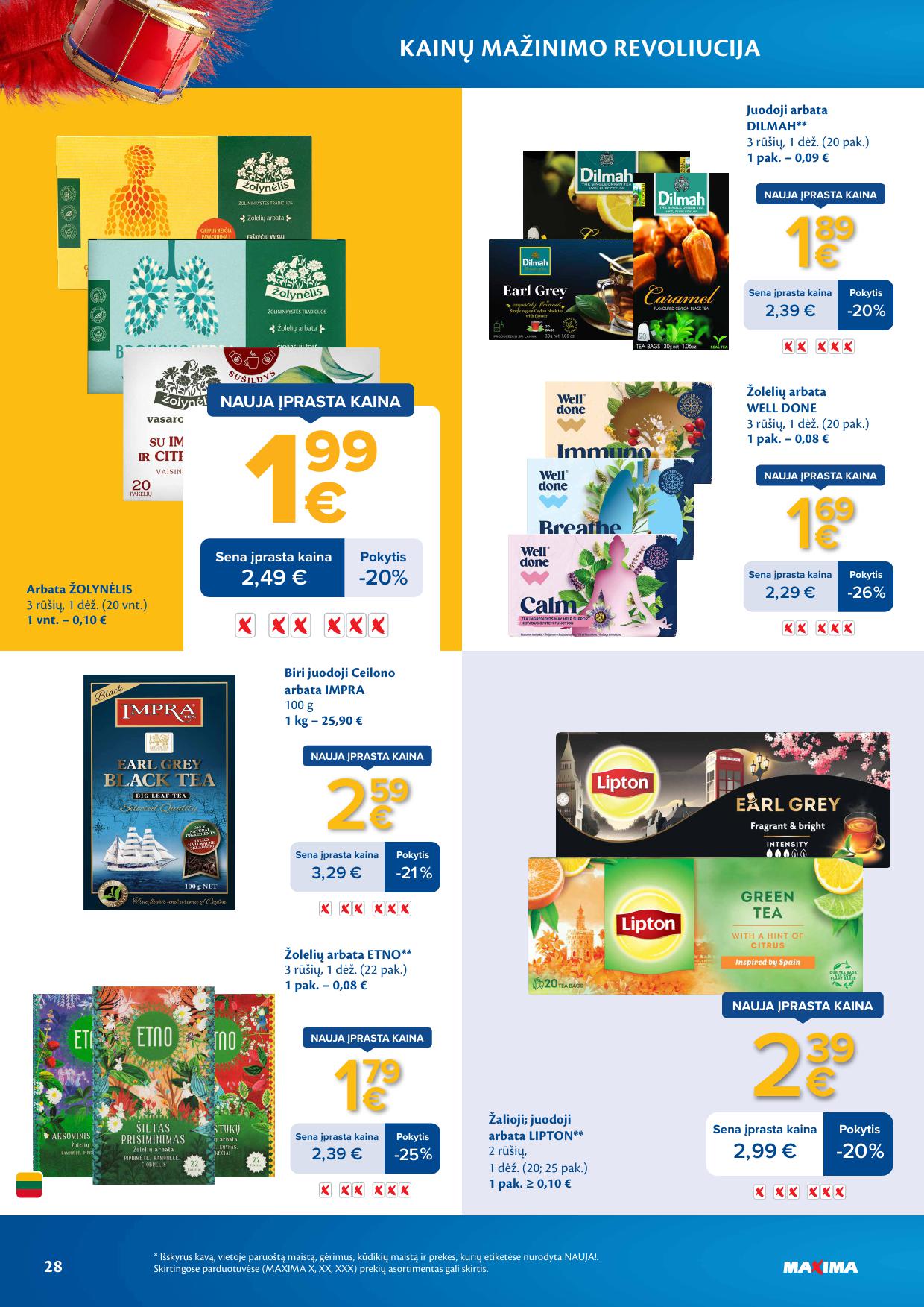 MAXIMA nuolaidų leidinys "Kainų mažinimo revoliucija" 2026.03.03 - 2026.03.09