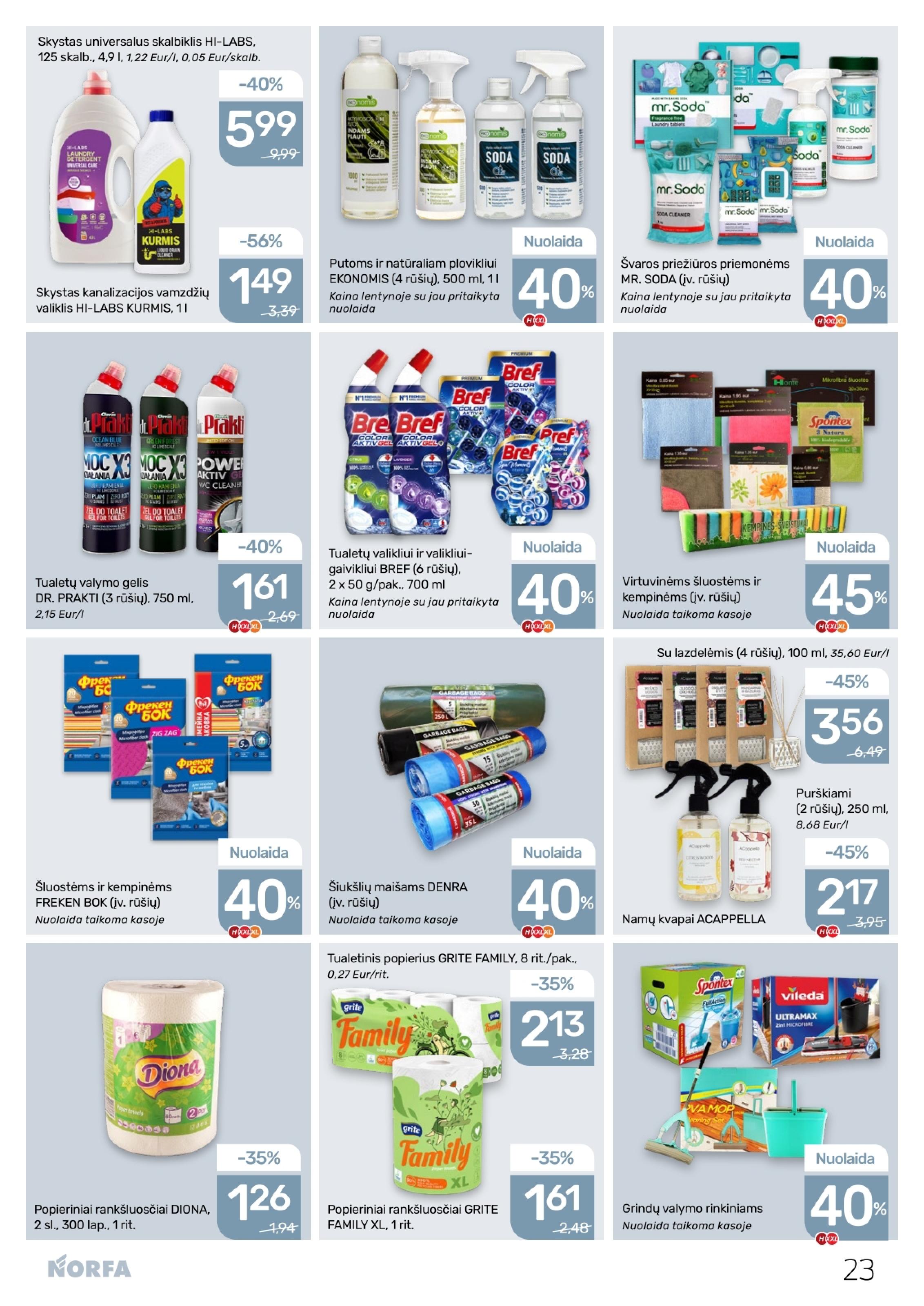 Naujausias NORFA kaininis katalogas 2026.03.19 - 2026.04.01